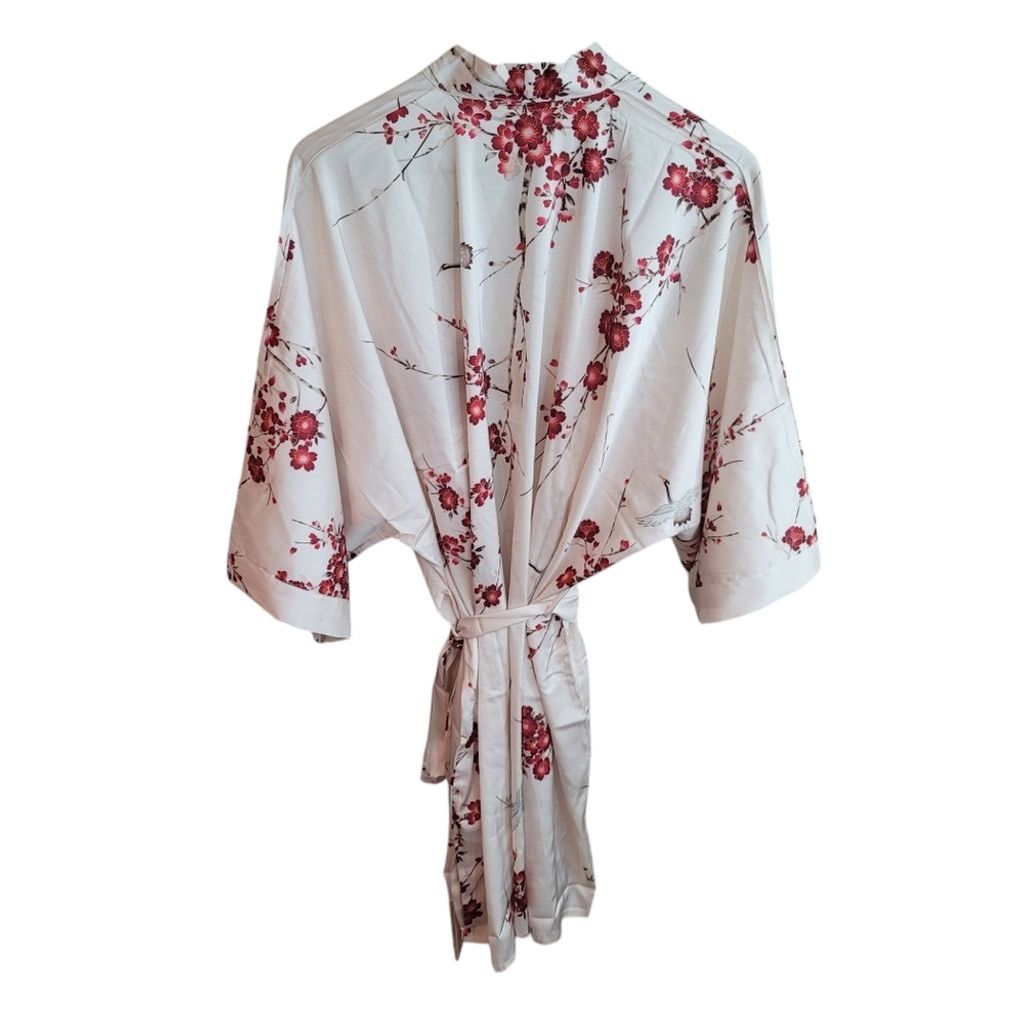 Other NWT Cherry Blossom & Crane Short Kimono Robe (Plus Size) Size ONE SIZE - 5 Thumbnail