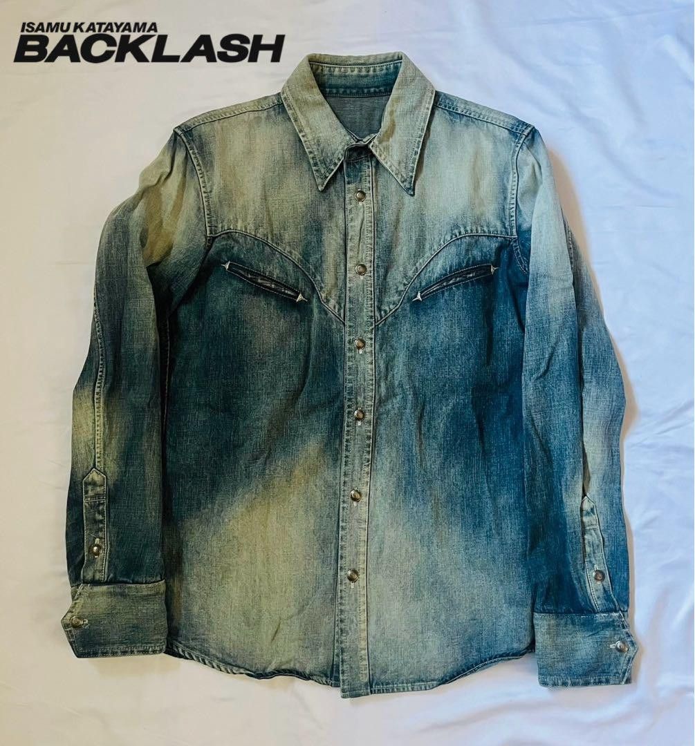 ISAMU KATAYAMA BACKLASH Denim Western Shirt L