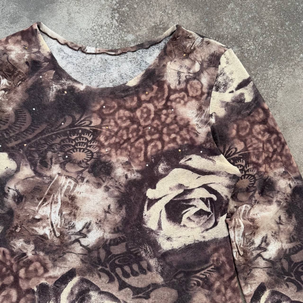 Hysteric Glamour Vintage Gothic Floral Long Sleeve (Jean Paul Gaultier Style) Size M / US 6-8 / IT 42-44 - 5 Thumbnail