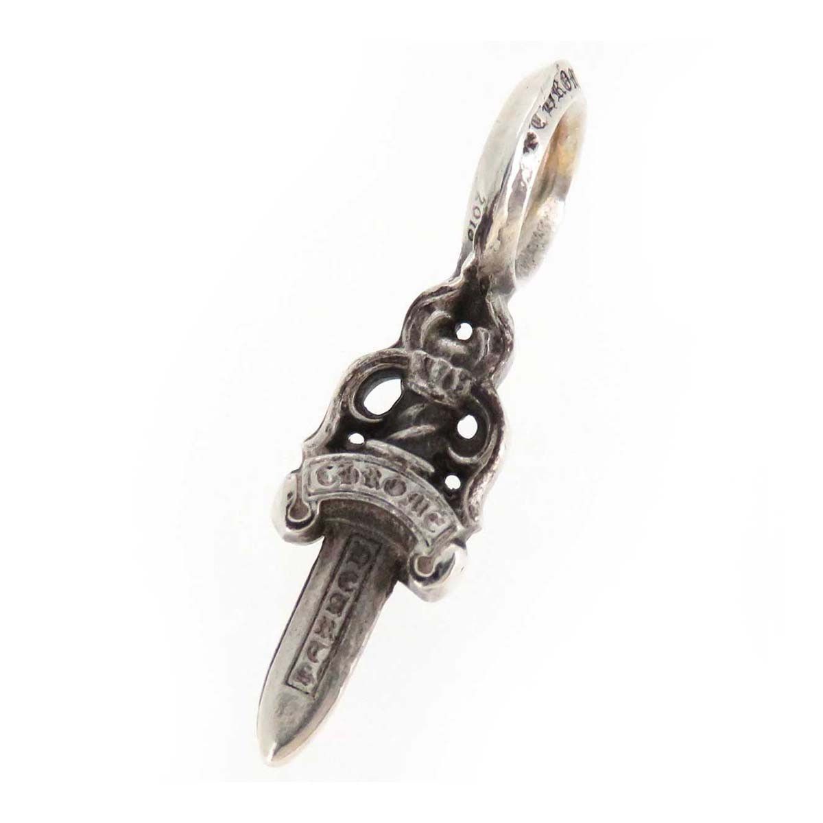 image of Chrome Hearts Stack Dagger Pendant Top in Silver, Men's