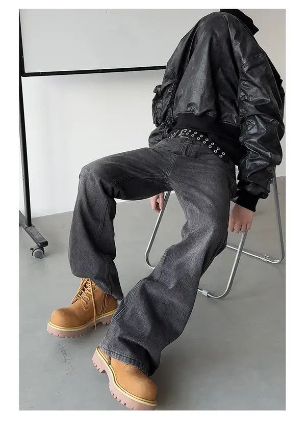 Jean Kuriyama x Rieko Washed Wide Leg Jeans Size US 30 / EU 46 - 6 Thumbnail