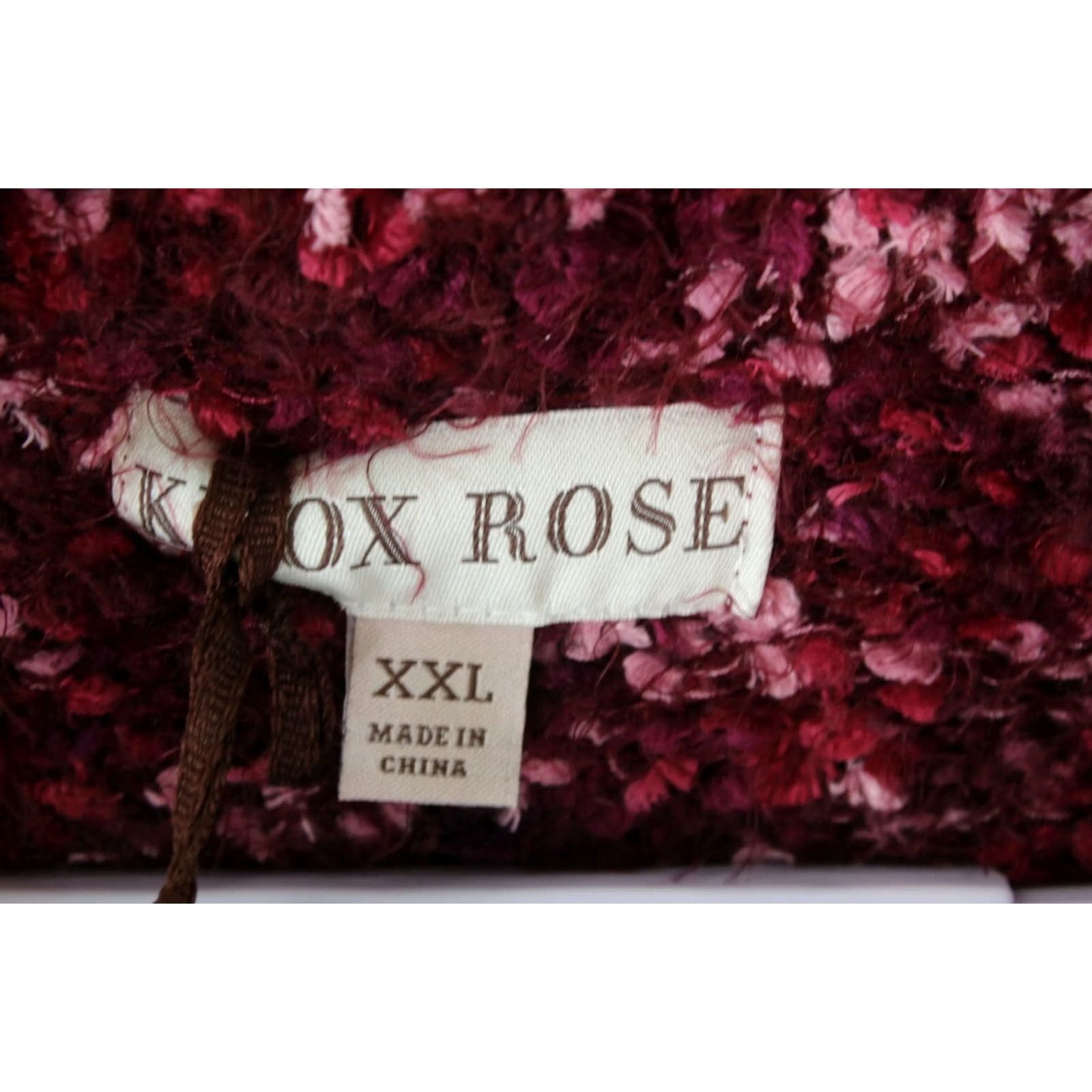 Vintage VINTAGE Knox Rose Womens Brandy Wine On Off Shoulder Pullover Fuzzy Sweater Size XXL Size XXL / US 16-18 / IT 52-54 - 5 Thumbnail