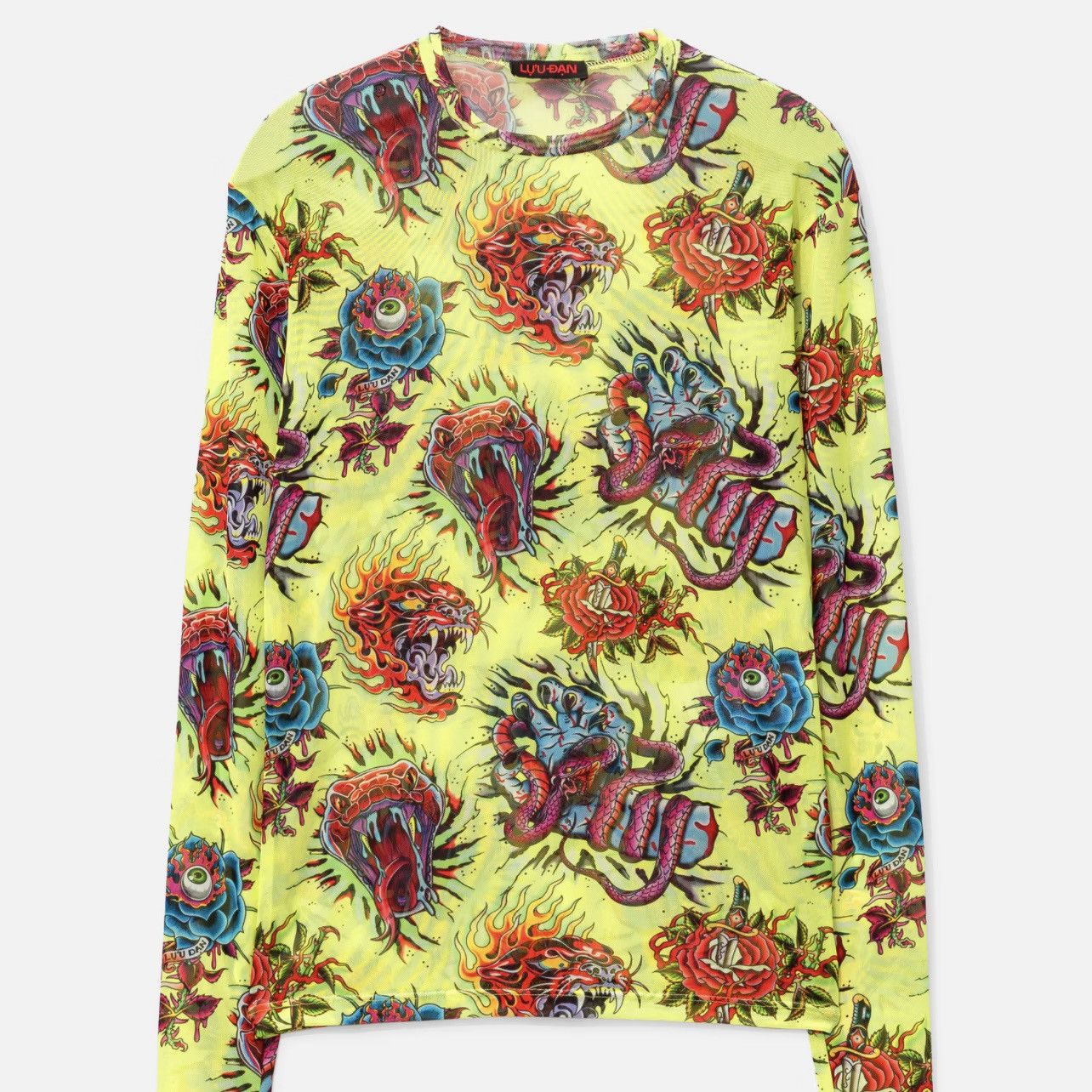 LUU DAN LỰU ĐẠN Yellow Tattoo Long Sleeve Tee (Unisex) Size US M / EU 48-50 / 2 - 1 Thumbnail
