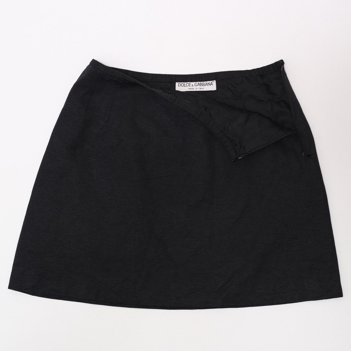 Dolce & Gabbana Dolce Gabbana Vintage Black Mini Skirt Pattern Cotton Viscos Size 26" / US 2 / IT 38 - 9 Thumbnail