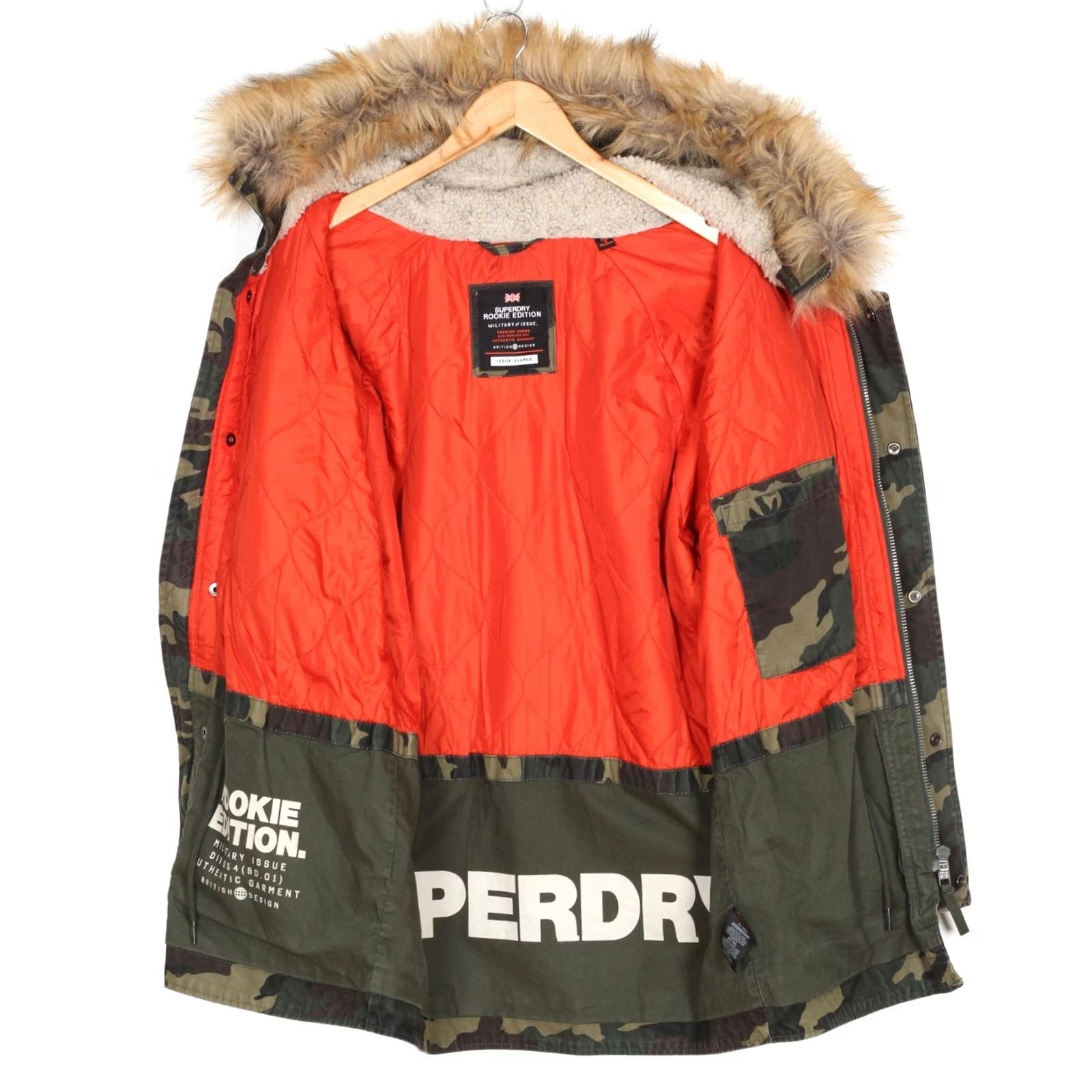 Superdry SUPERDRY Rookie Fur Hooded Camouflage Parka Jacket Men XL MJ6333 Size US XL / EU 56 / 4 - 5 Thumbnail