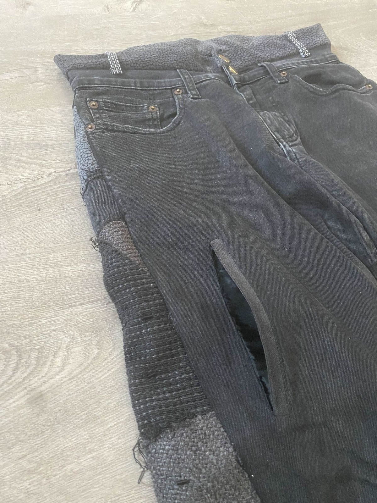 Handmade Jeans with Pearls & Leopard Waistband Size US 32 / EU 48 - 7 Thumbnail
