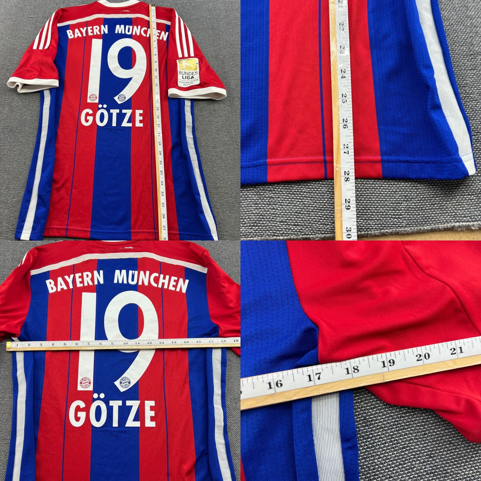 Adidas adidas Bayern Munich 2014 2015 Home Mario Gotze #19 Football Jersey Mens M Shirt Football Mens Adidas Size US M / EU 48-50 / 2 - 9 Thumbnail