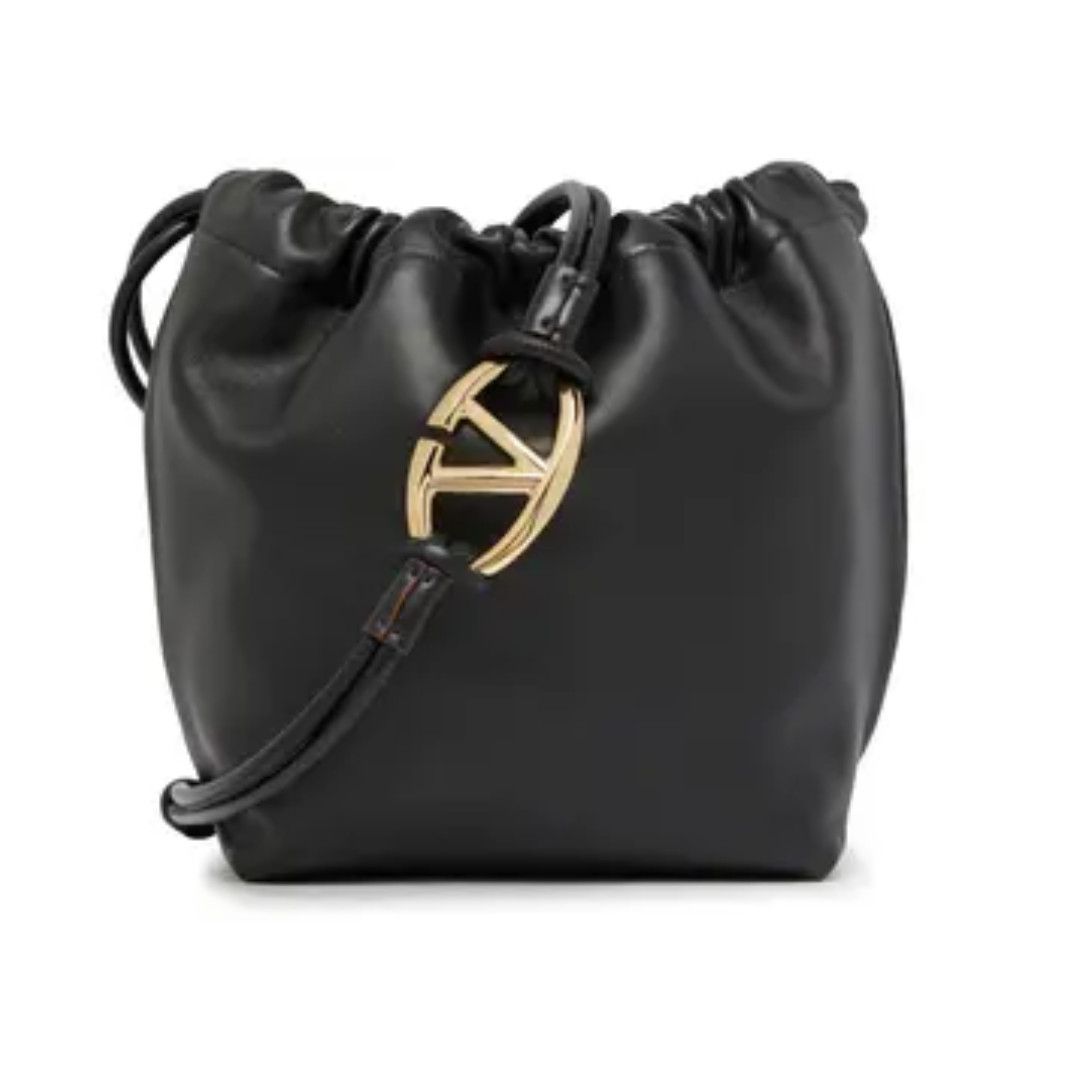 Valentino o1s22i1n0924 Size: OS / Pouf Mini Vlogo Bucket Bag in Black Size ONE SIZE - 1 Thumbnail
