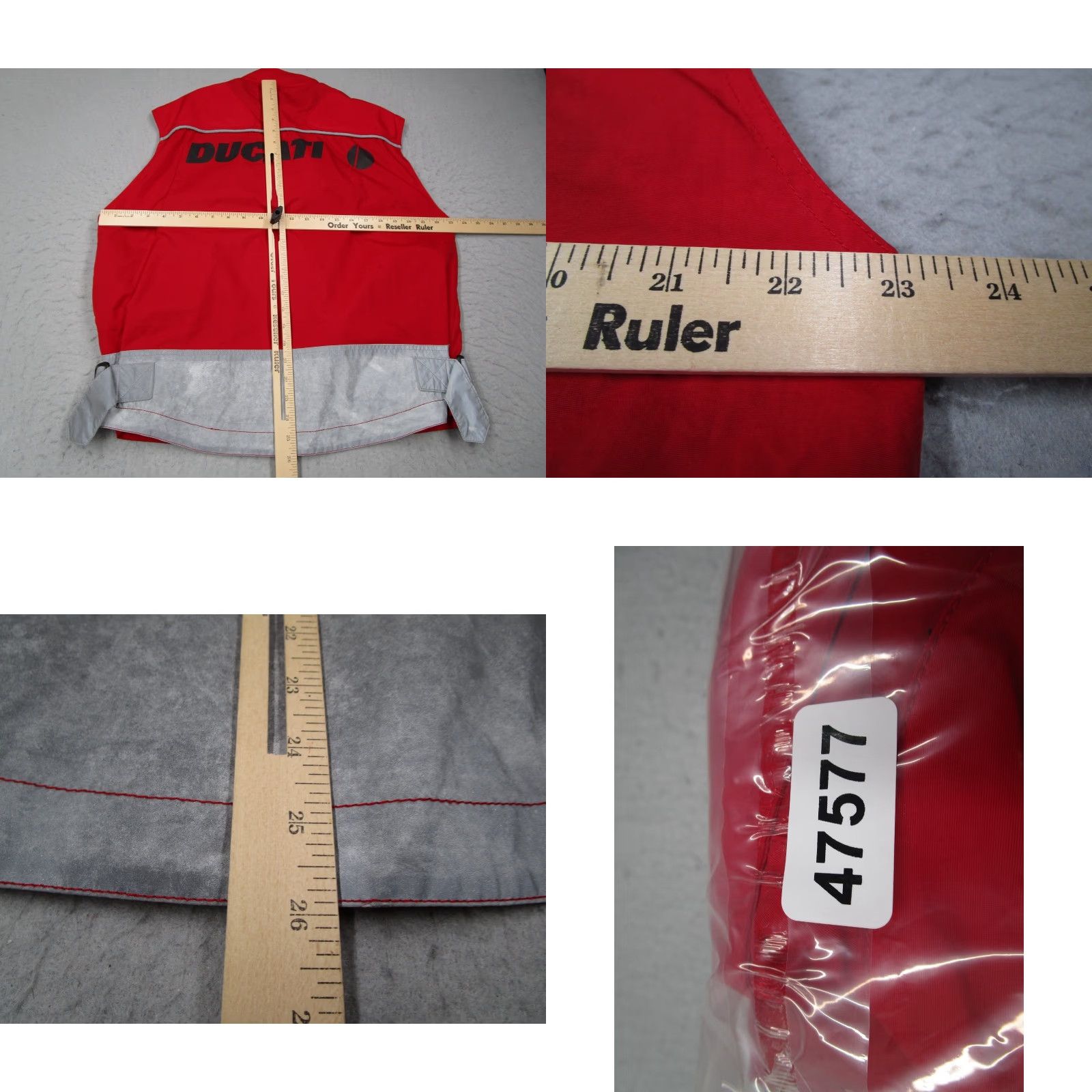 Vintage Vintage Ducati Men's Red Windbreaker Vest Sleeveless Full Zip Pockets Retro Motorcycle Outdoor Clothing Size M Size US M / EU 48-50 / 2 - 8 Thumbnail
