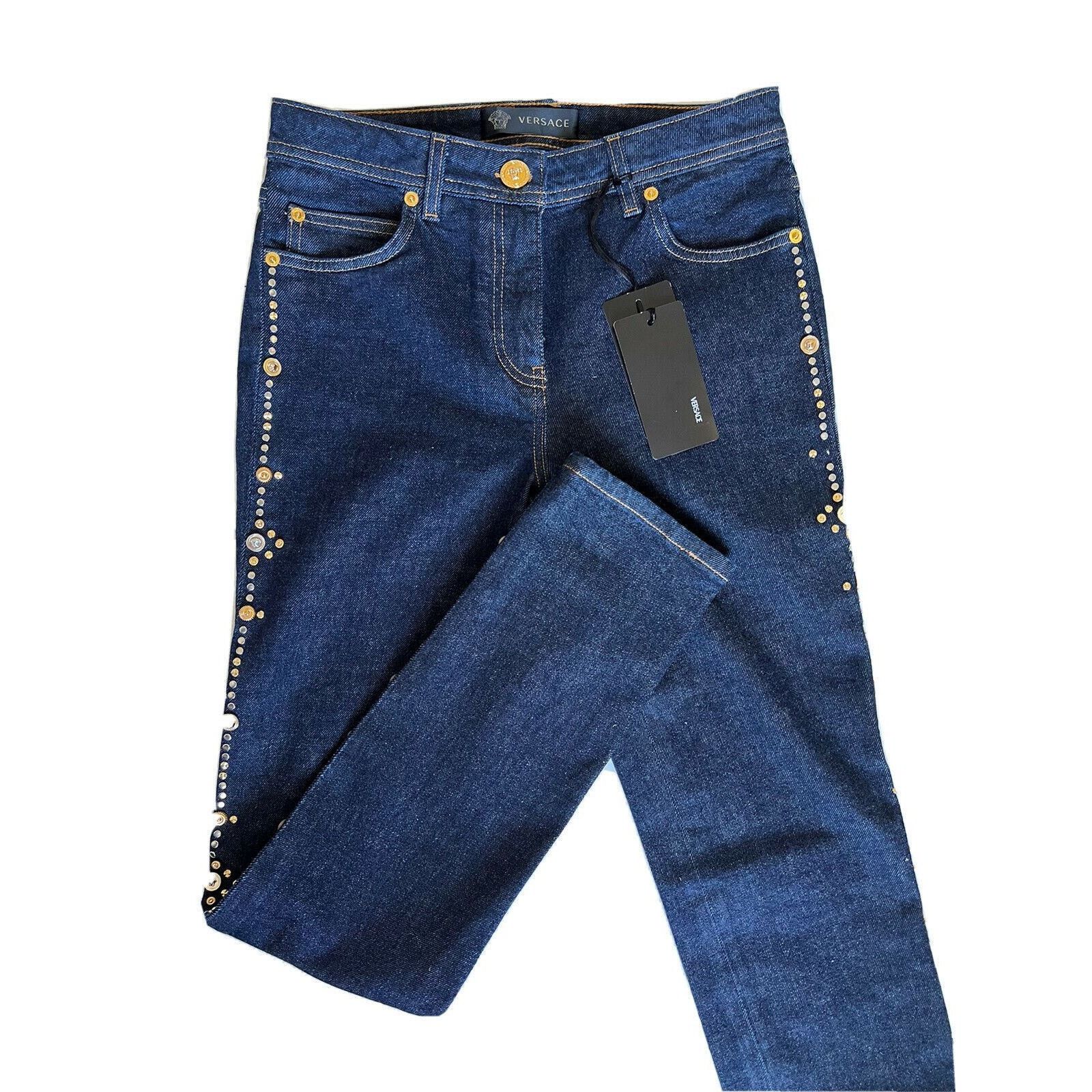 Versace Versace Studded Women's Denim Dark Blue Jeans Size 27 US Size 27" / US 4 / IT 40 - 4 Thumbnail