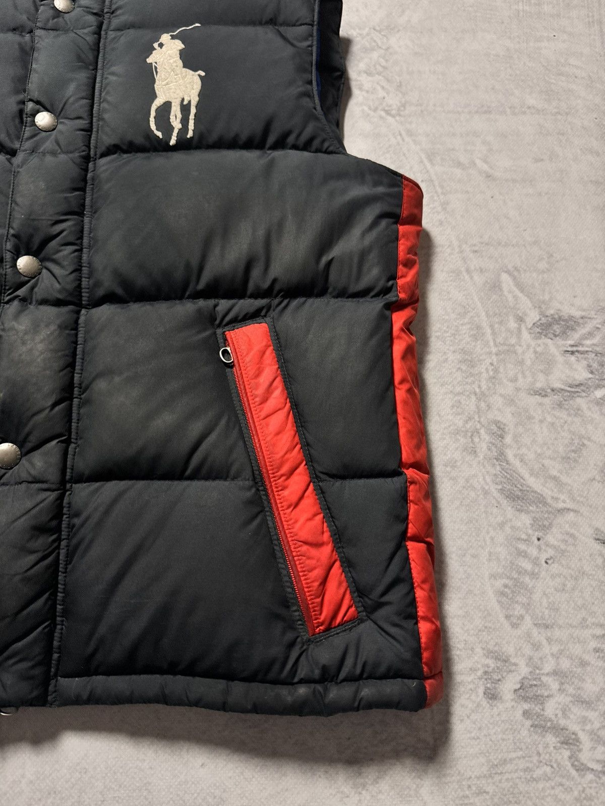 Polo Ralph Lauren × Vintage 00s Ralph Lauren by Polo Oversize USA Down Vest Drill Y2K Size US M / EU 48-50 / 2 - 6 Thumbnail