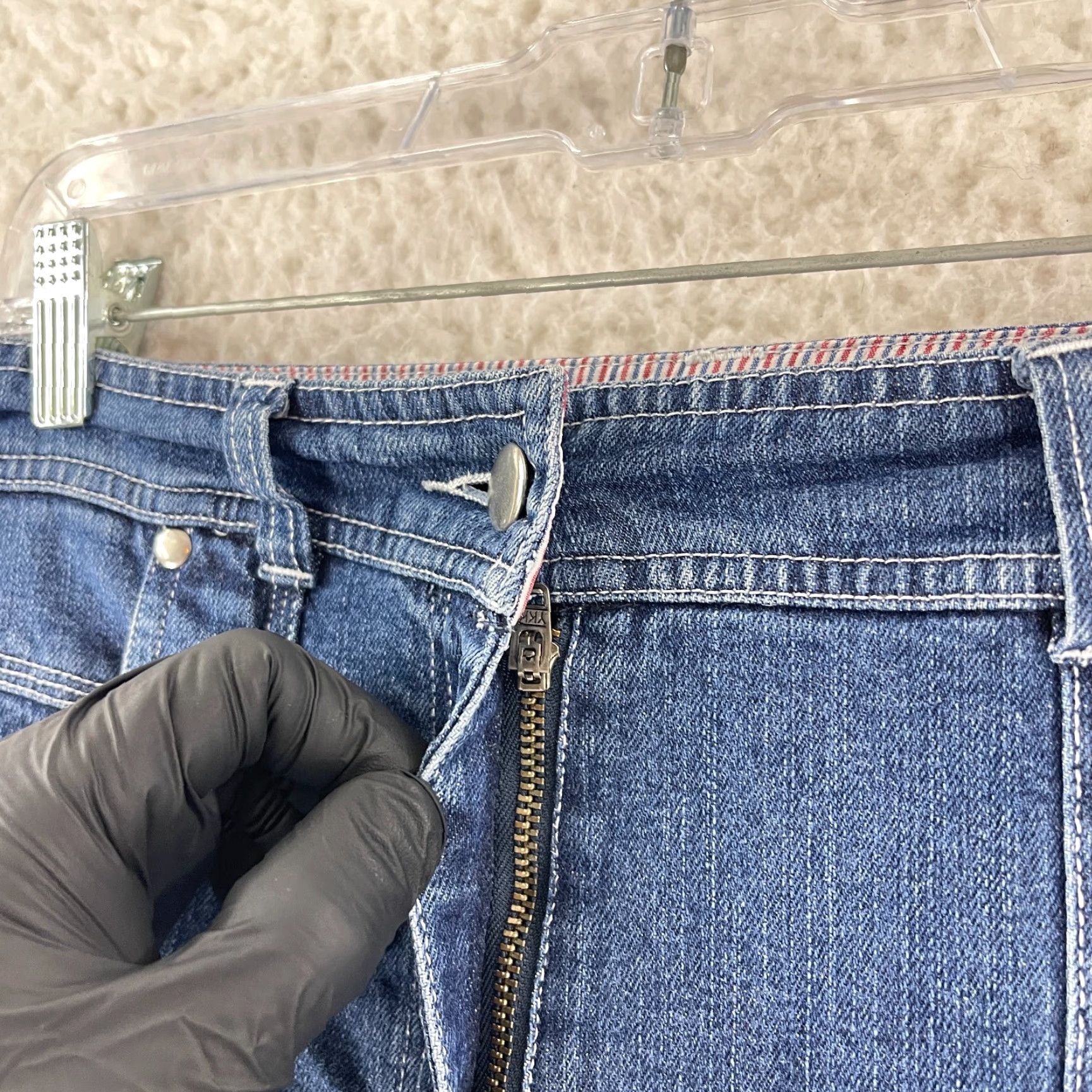 Vintage Christopher & Banks Jeans Capri Womens Size 12 Blue Denim Stretch High-Rise Casual Pants Size 34" / US 12 / IT 48 - 5 Thumbnail