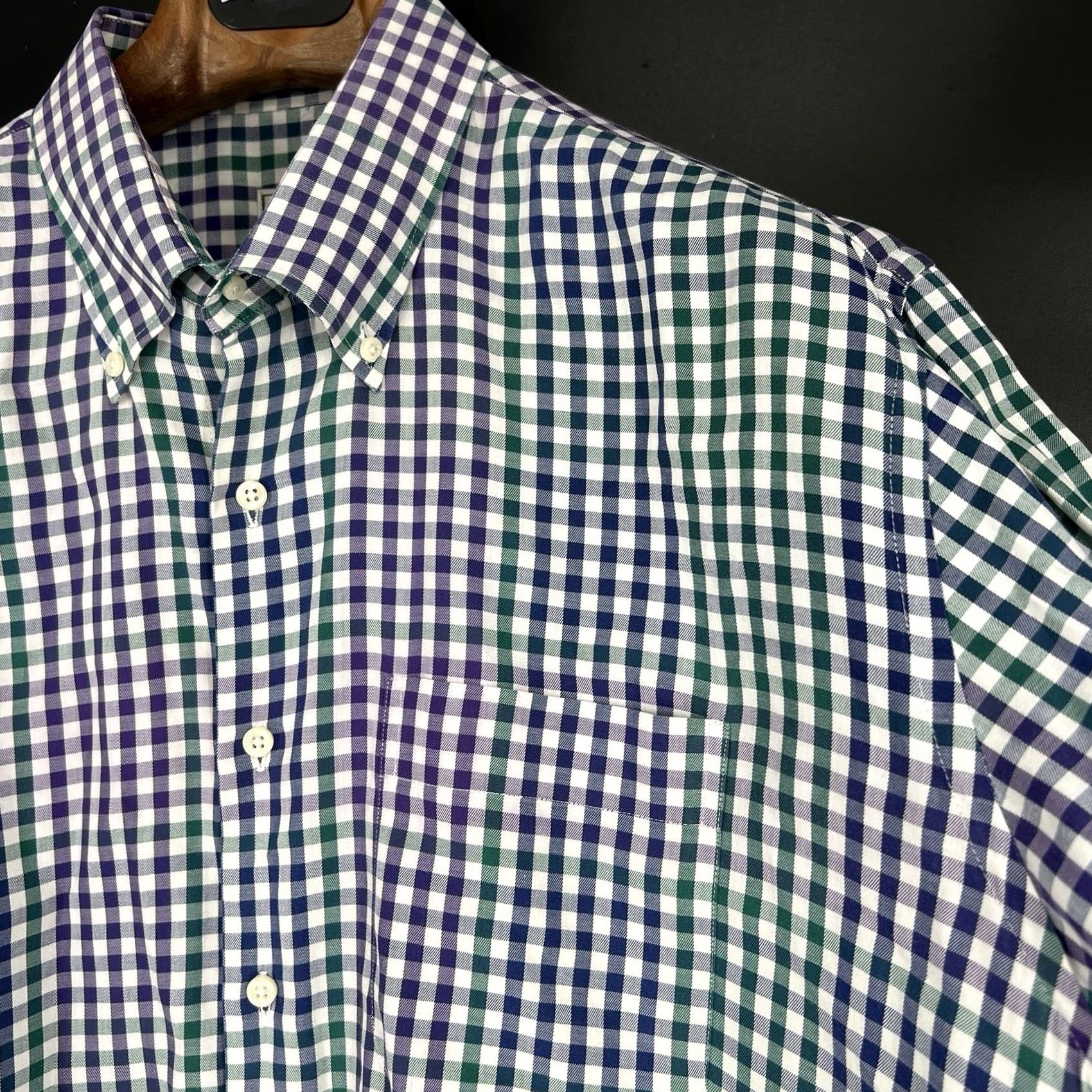 Peter Millar Peter Millar Button-Down Shirt Men's Gingham Multi-Color XL Check Long Sleeve Pocket Casual Size US XL / EU 56 / 4 - 5 Thumbnail