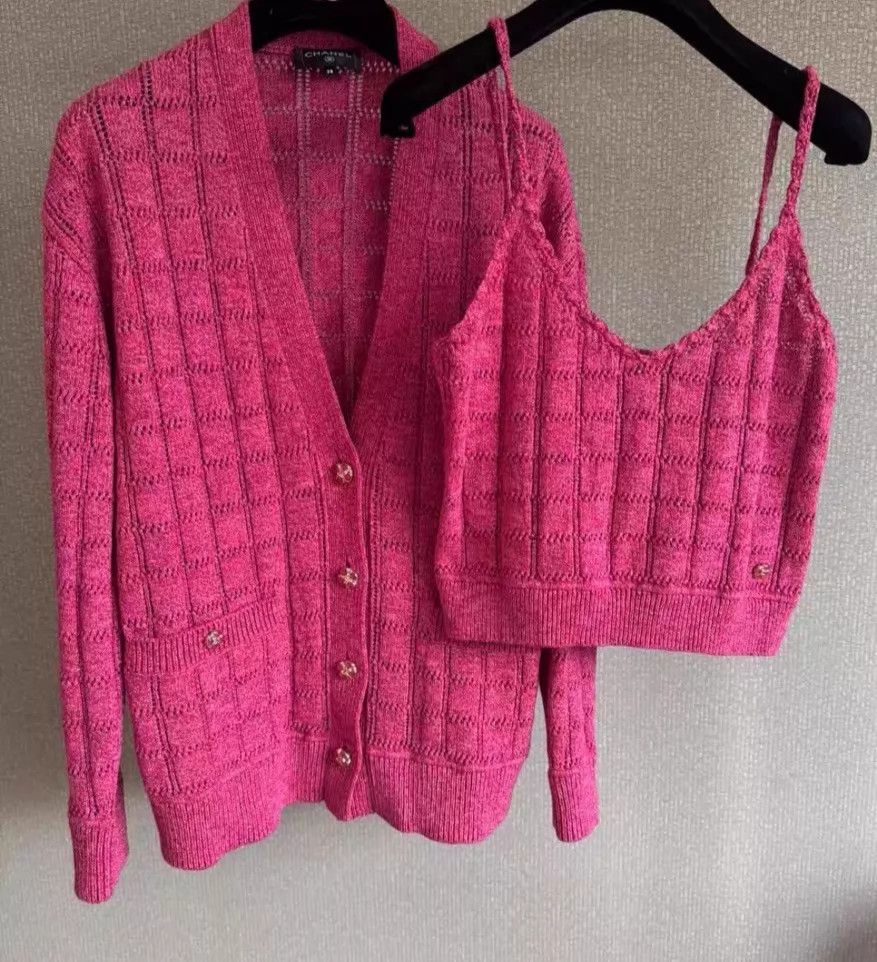 Chanel Chanel cardigan knit tops set 38 Size S / US 4 / IT 40 - 1 Thumbnail