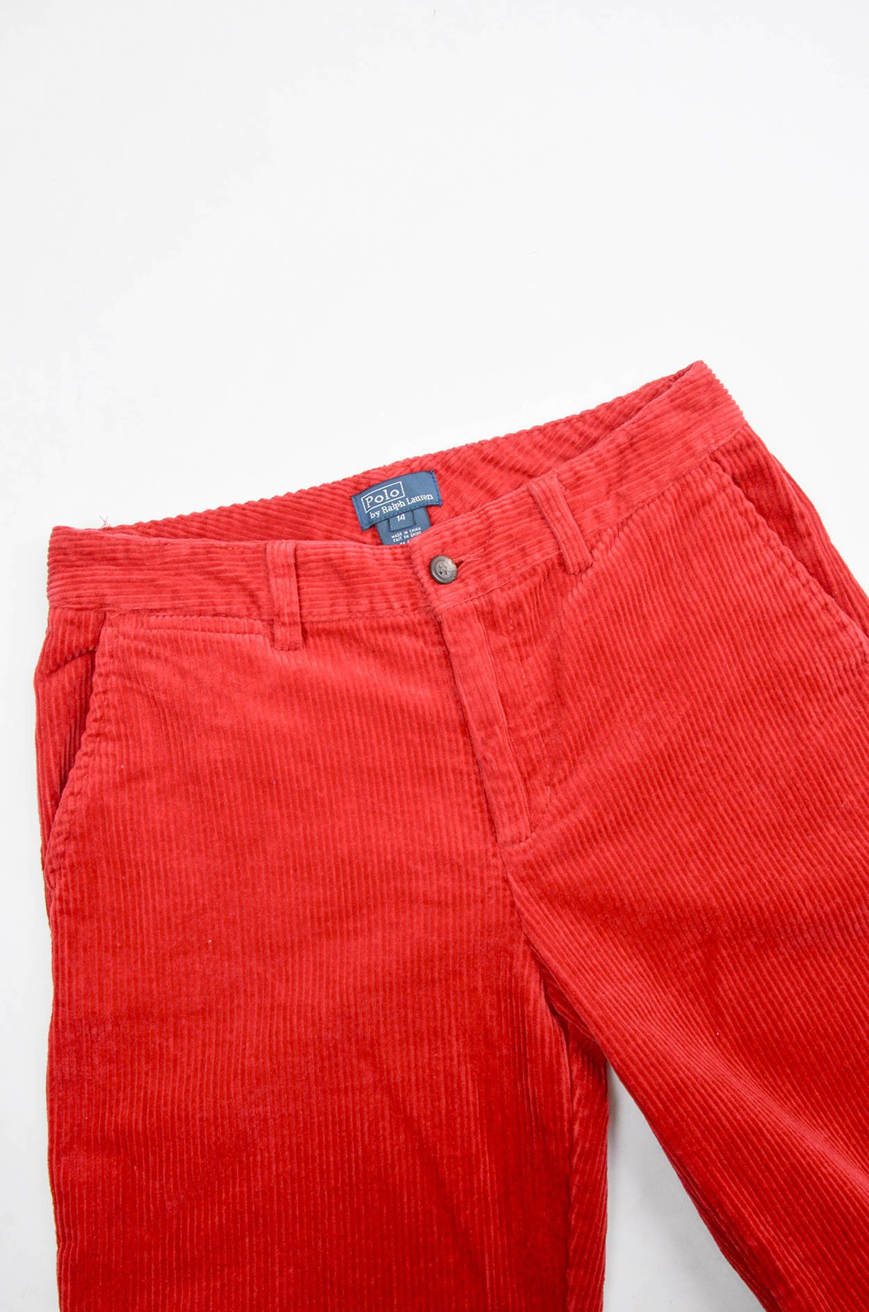 Polo Ralph Lauren Polo Ralph Lauren Red Corduroy Pants – Size 14 Size 30" / US 8 / IT 44 - 3 Thumbnail