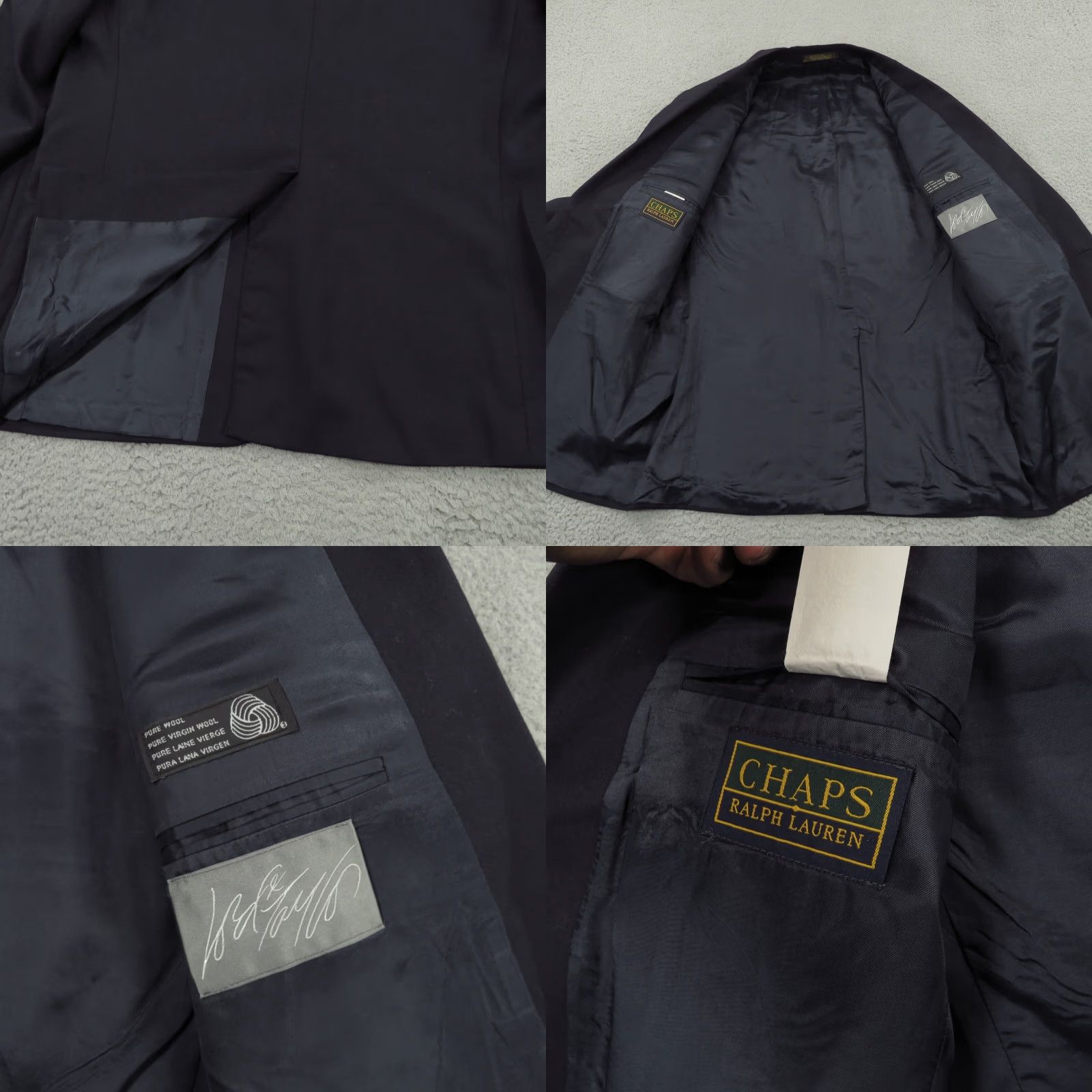 Ralph Lauren VINTAGE Ralph Lauren Chaps Blazer Mens 44R Navy Gold Buttons Jacket Sport Coat Size 44R - 8 Thumbnail