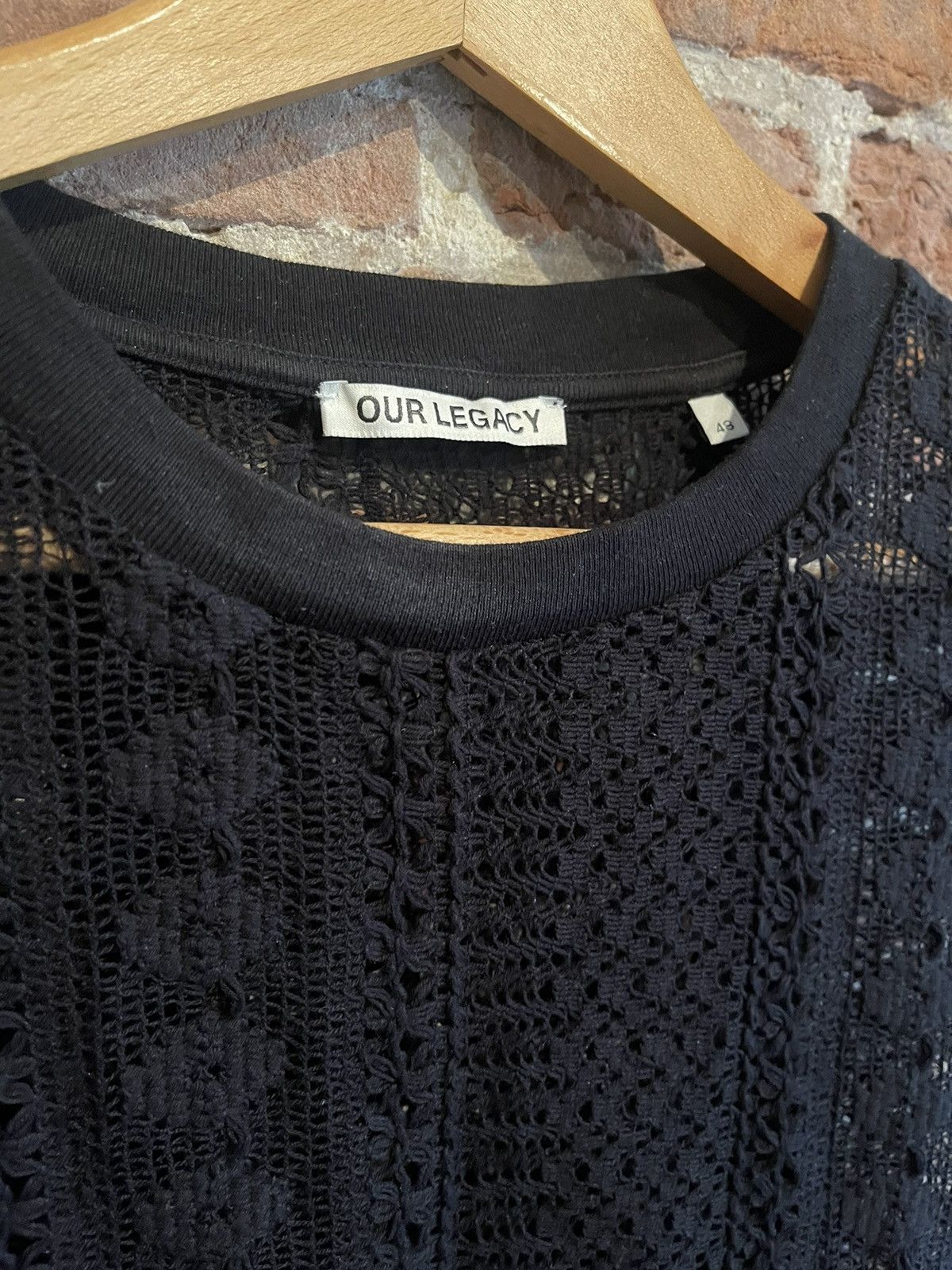 Our Legacy Box Sleeveless Black Cotton Crochet