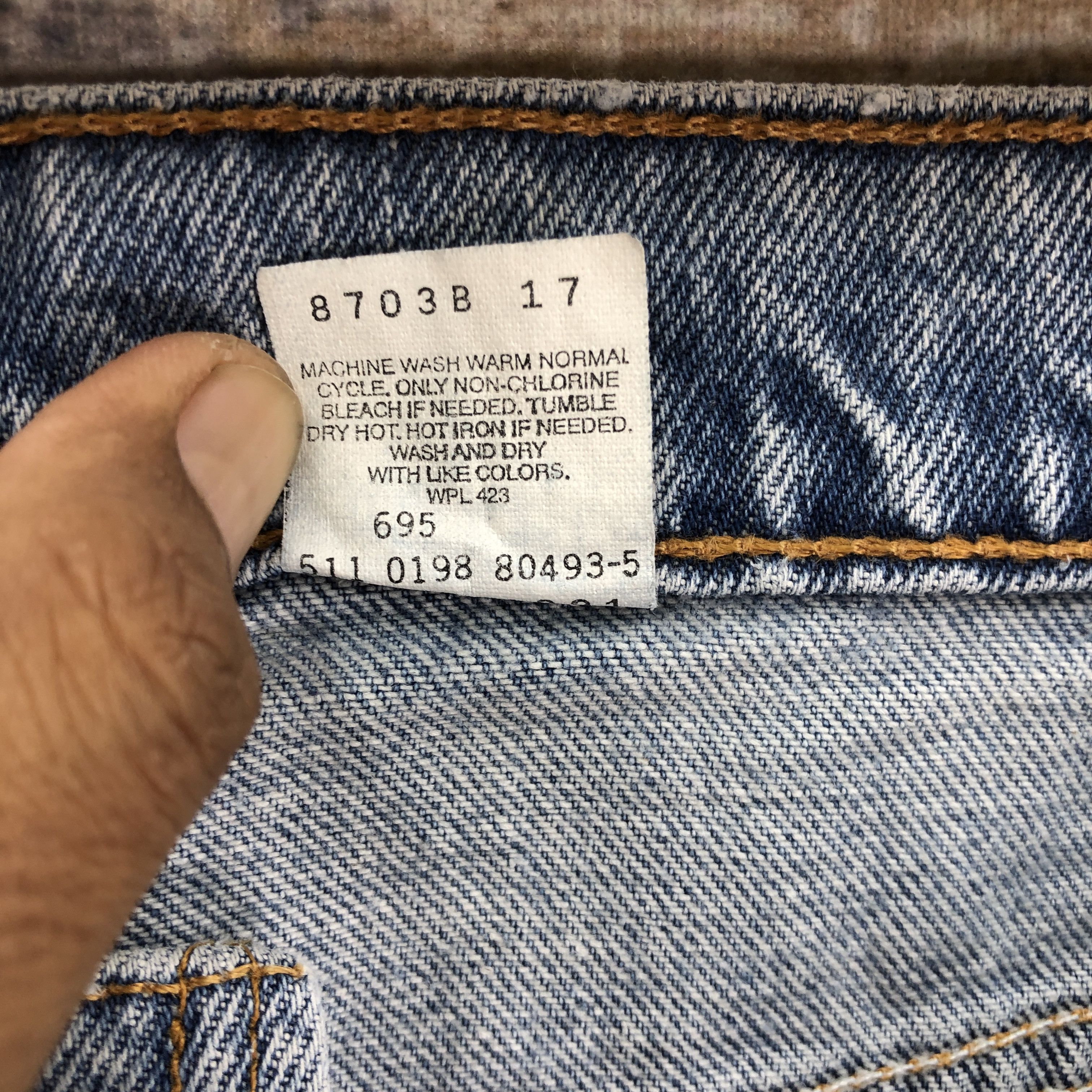 Levi's Vintage 90s Levis 505 Stone Wash Jeans Levi's Faded Denim Size US 32 / EU 48 - 10 Thumbnail