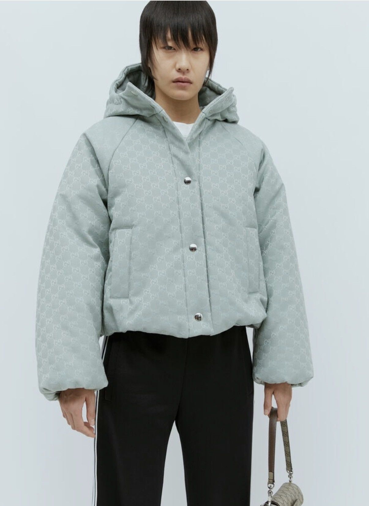 Gucci Gucci GG Canvas Hooded Jacket Mint Green Size US S / EU 44-46 / 1 - 14 Thumbnail