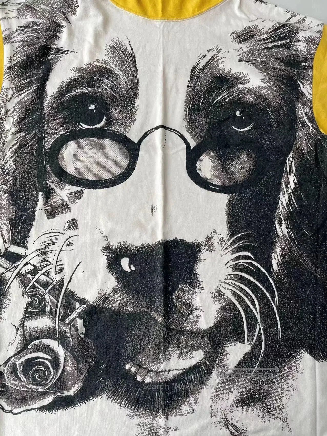 Kansai Yamamoto KANSAI YAMAMOTO Dog Print Turtleneck Sweatshirt. Size US M / EU 48-50 / 2 - 6 Thumbnail