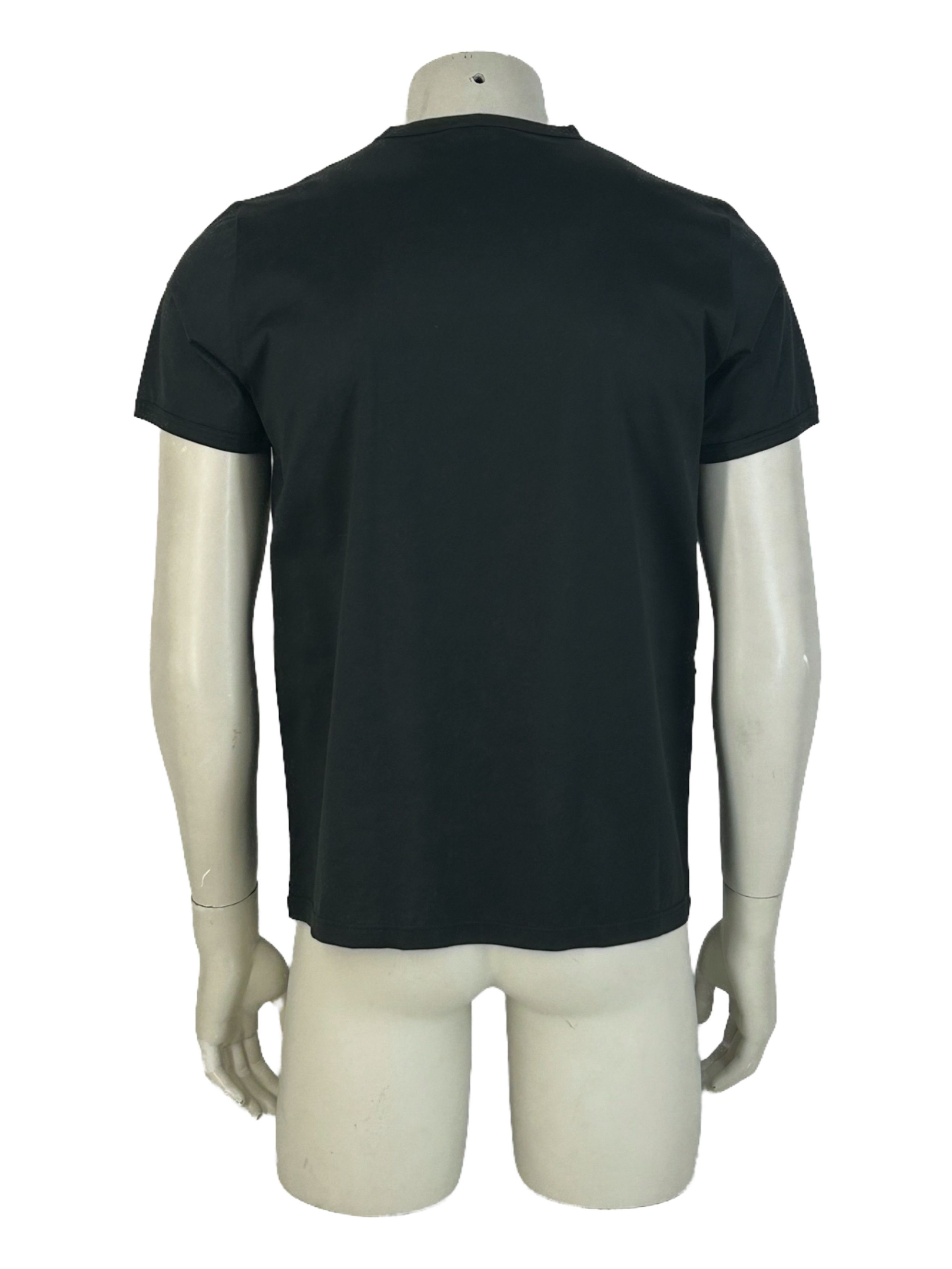 C.P. Company Prada Black V-Neck Mercerised Cotton T-shirt Size US S / EU 44-46 / 1 - 3 Thumbnail