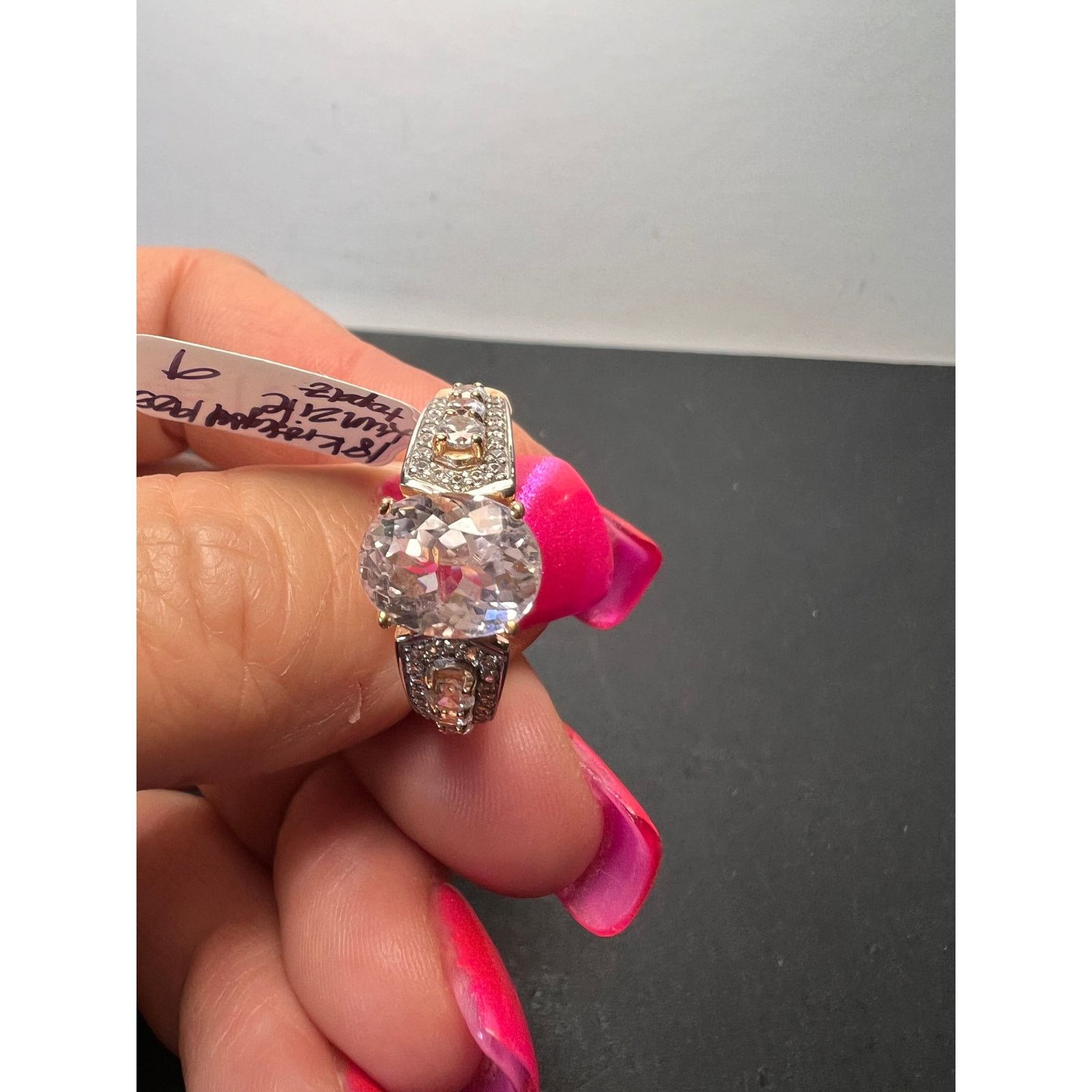 Other Pink Kunzite Rose Gold Over Sterling Silver Ring size 9 Size ONE SIZE - 3 Thumbnail
