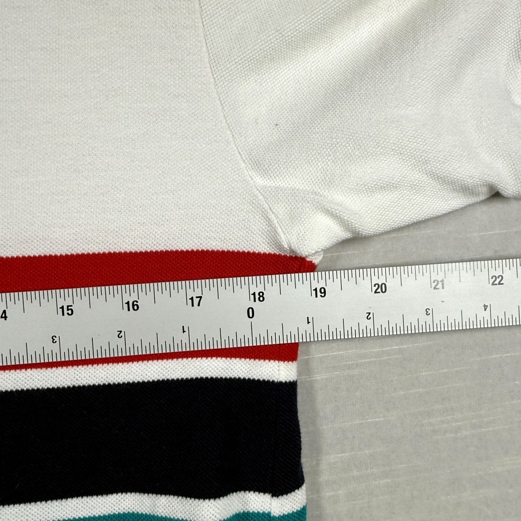 Izod IZOD Polo Shirt Women M White Red Blue Stripe Country Club Yacht Classic Size M / US 6-8 / IT 42-44 - 5 Thumbnail