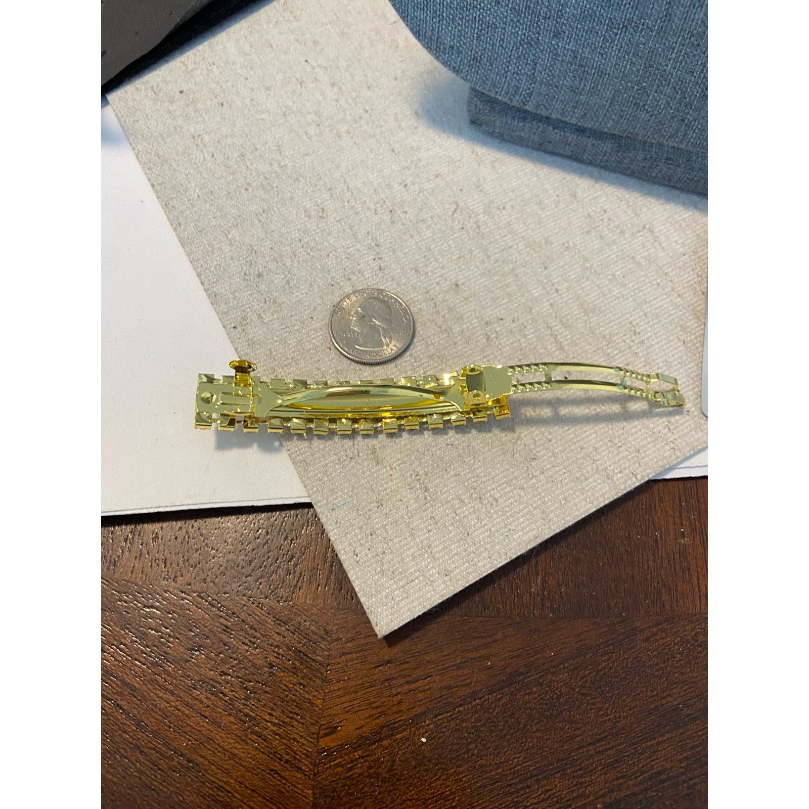 Other Shimmery rhinestone gold tone hair clip Size ONE SIZE - 5 Thumbnail