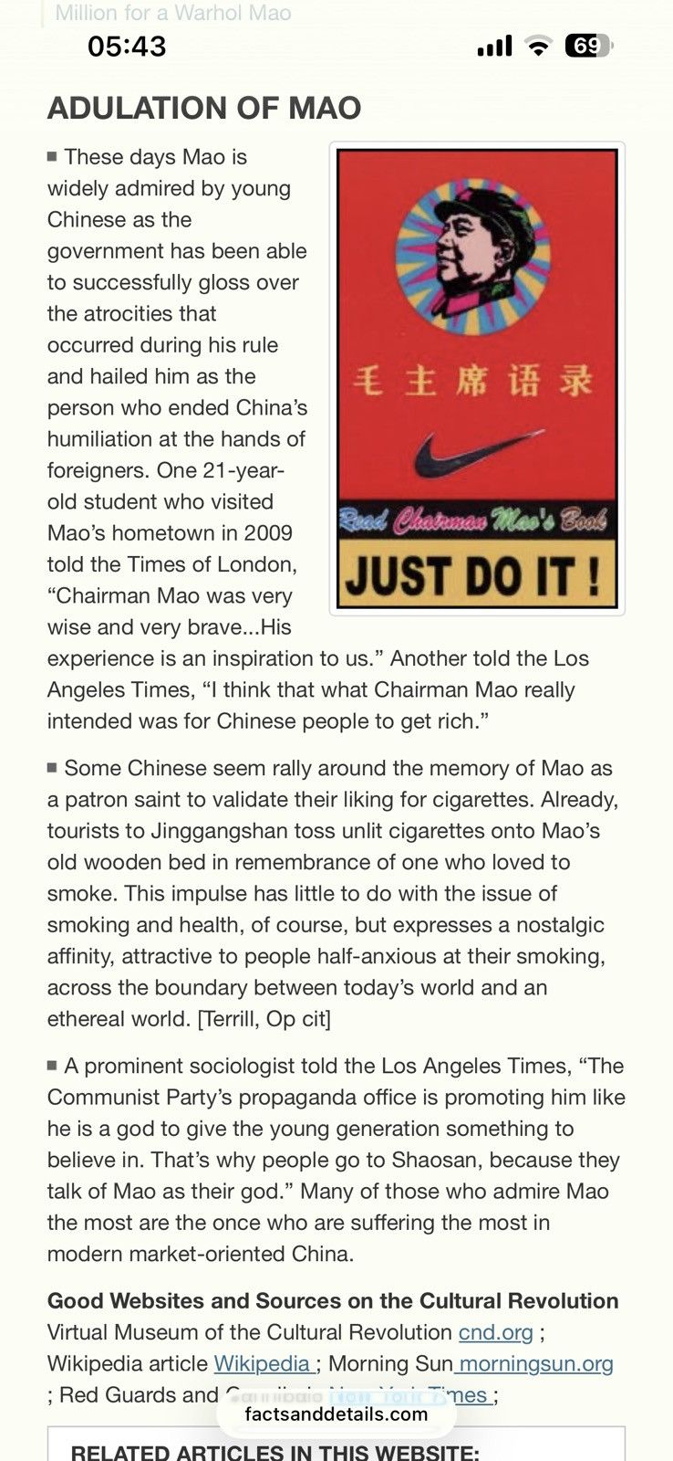 Vintage Vintage Mao Zedong Art Jian Hai Zhao Parody Nike Swoosh Tee Size US L / EU 52-54 / 3 - 4 Thumbnail