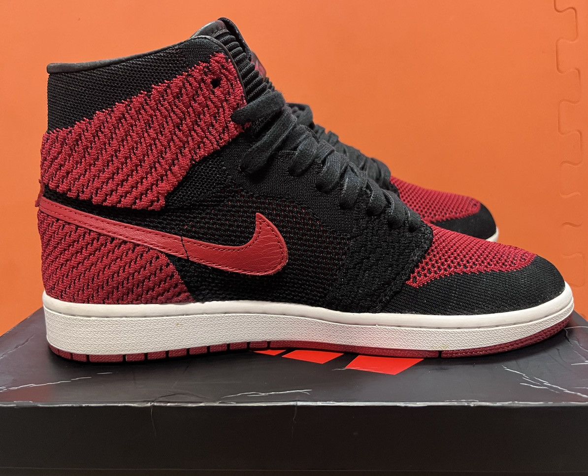 Jordan Brand Jordan 1 Flyknit Bred 2017 Size US 9 / EU 42 - 3 Thumbnail