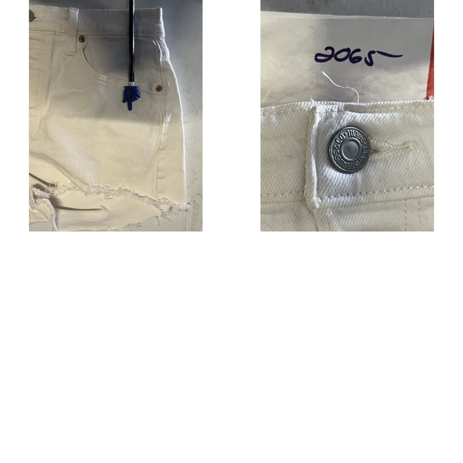 Levi's Levi's 501 White Button Fly High Rise Jean Shorts Women's Size 28 Casual Solid White Cut-Off Jeans Short Women's 28 Size 28" / US 6 / IT 42 - 9 Thumbnail