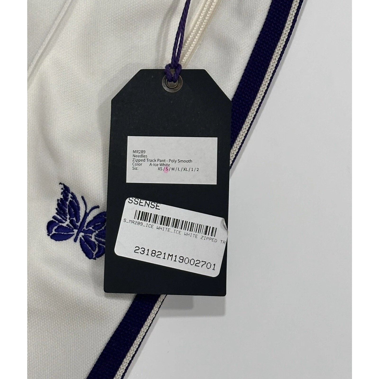 Needles Needles Zipped Track Pant - Poly Smooth A-Ice White Small Size US 32 / EU 48 - 4 Thumbnail