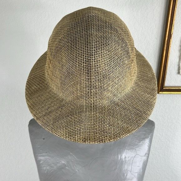 Vintage JJ Hat Center Safari Adjustable Tan Woven Brimmed Hat Size ONE SIZE - 2 Thumbnail