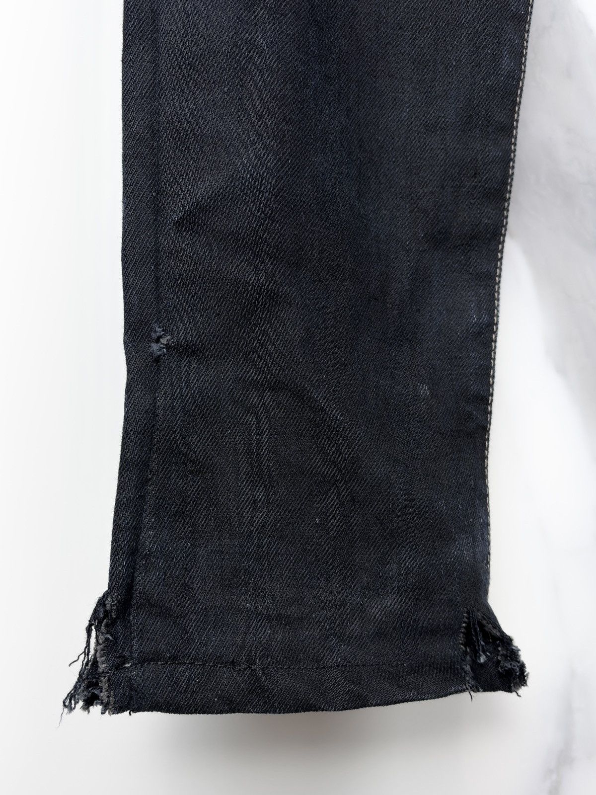 Rick Owens FW10 Rick Owens Black Waxed Coated Detroit Denim Jeans Size US 36 / EU 52 - 5 Thumbnail
