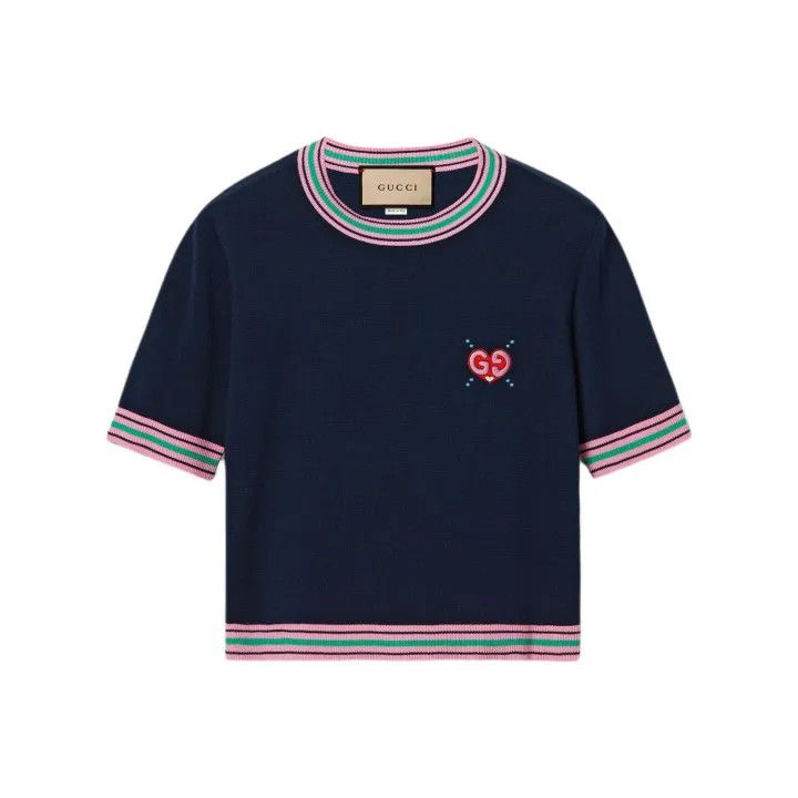 Gucci Gucci SS24 Striped Logo Embroidered Crop Top Size XS / US 0-2 / IT 36-38 - 1 Thumbnail
