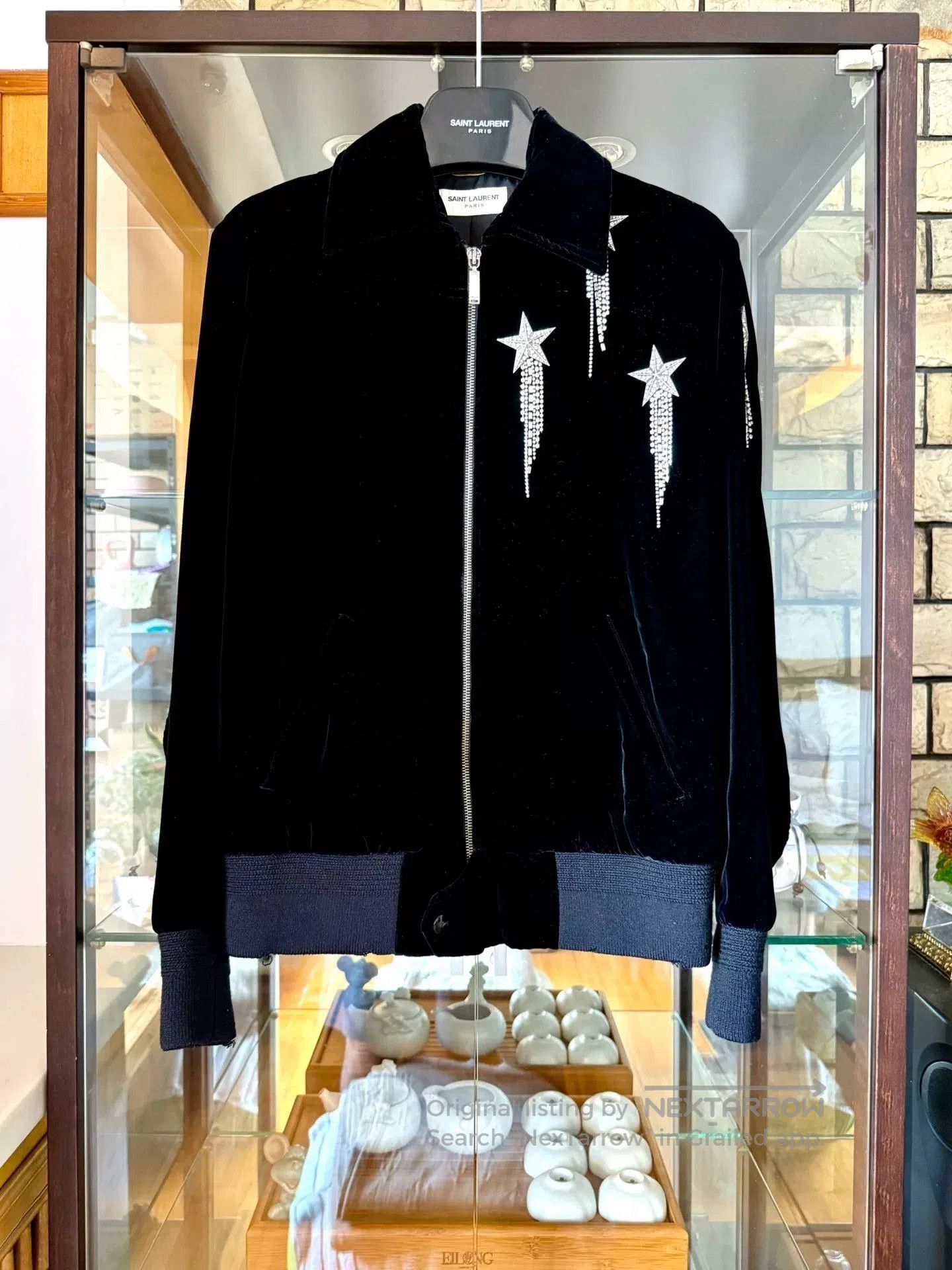 Saint Laurent Paris black velvet star embellishment jacket. Size US M / EU 48-50 / 2 - 1 Thumbnail