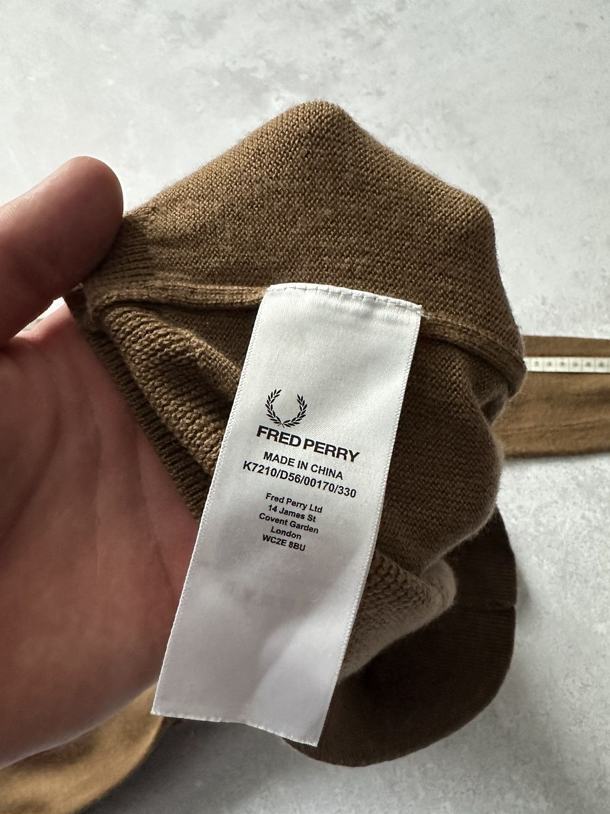 Fred Perry × Vintage Sweater V-neck Fred Perry Merino Wool size S Size US S / EU 44-46 / 1 - 10 Thumbnail