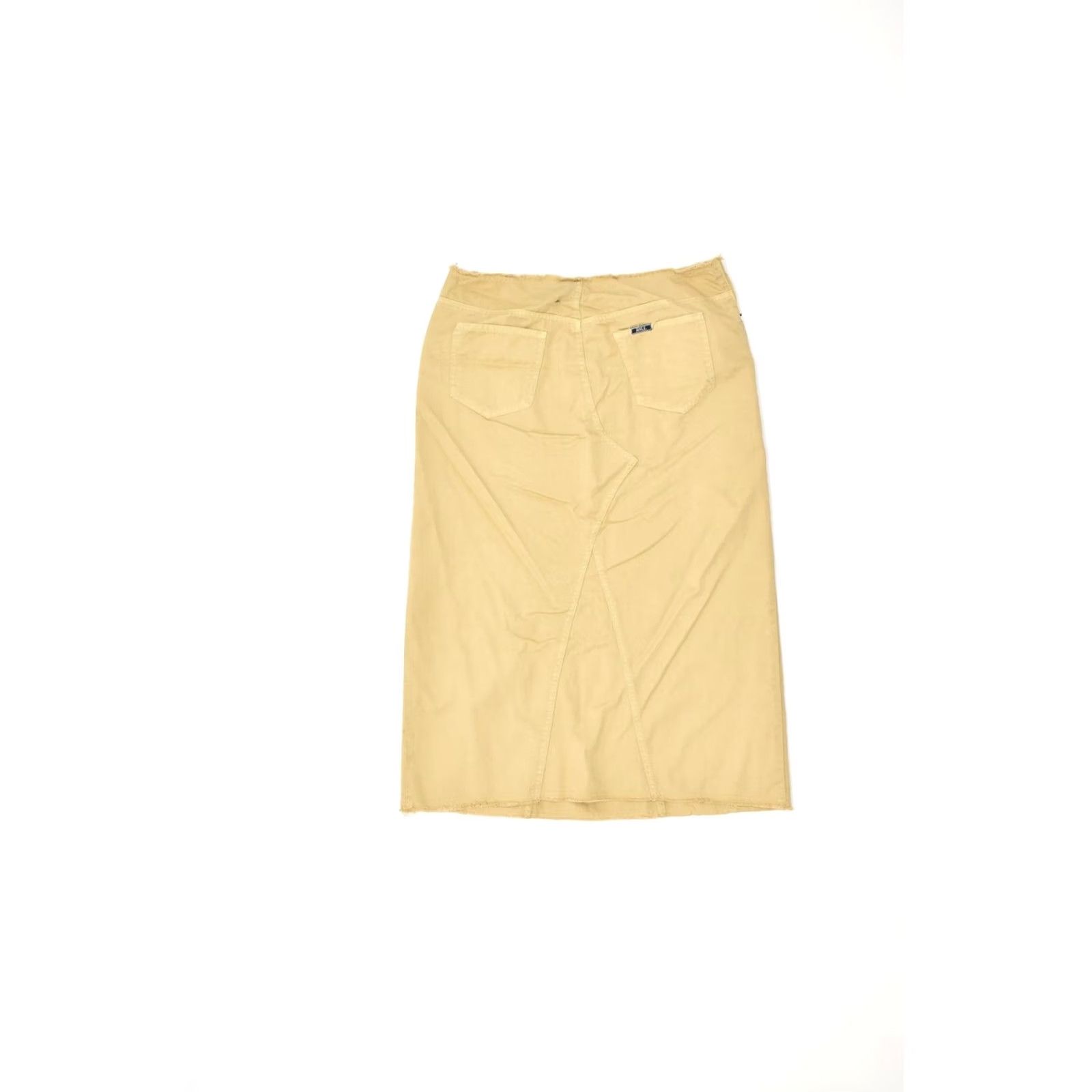 Vintage RIFLE Womens Midi Skirt W30 Medium Beige Cotton Size 30" / US 8 / IT 44 - 5 Thumbnail