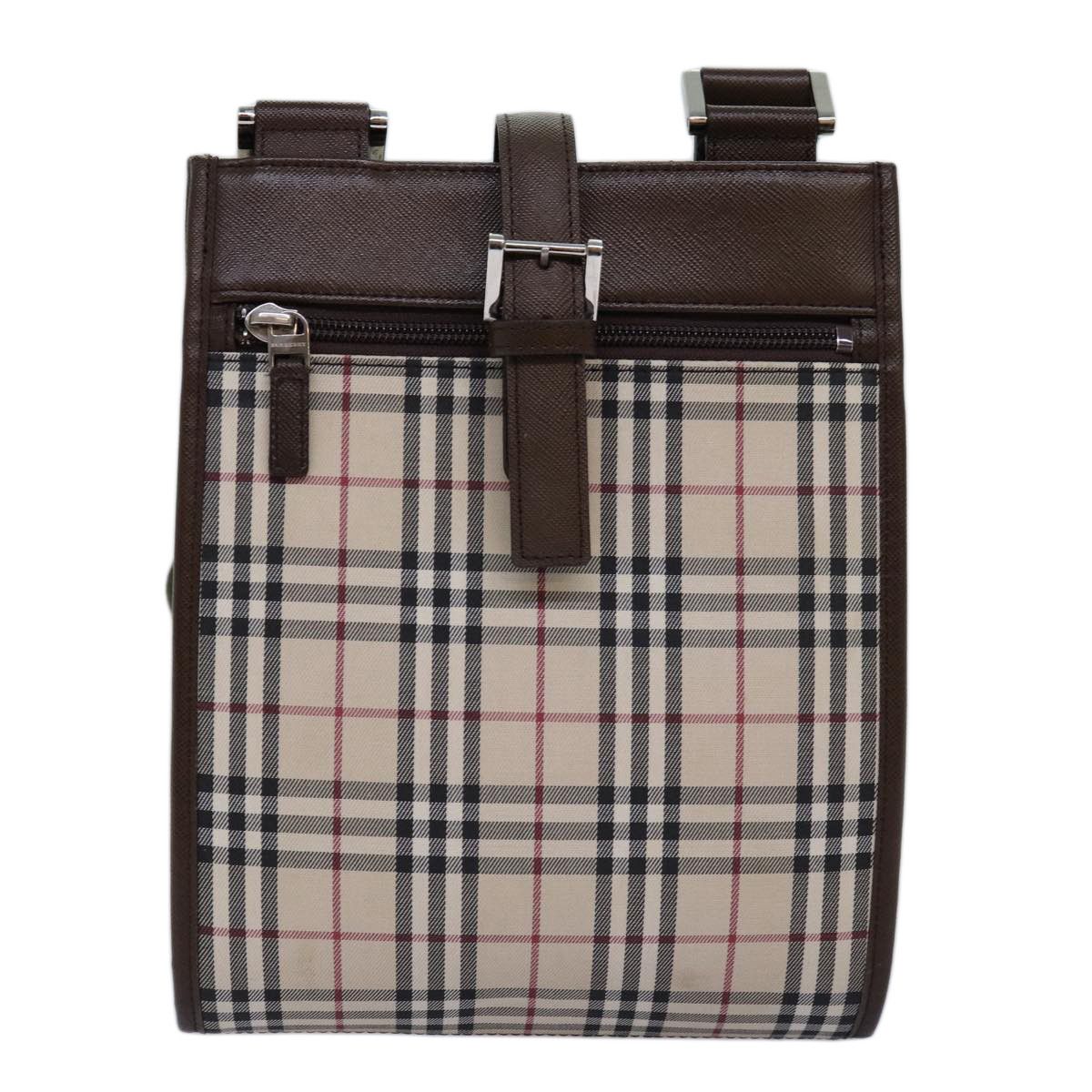 Burberry Nova Check Beige Canvas Shoulder Bag (Pre-Owned) Size ONE SIZE - 1 Thumbnail
