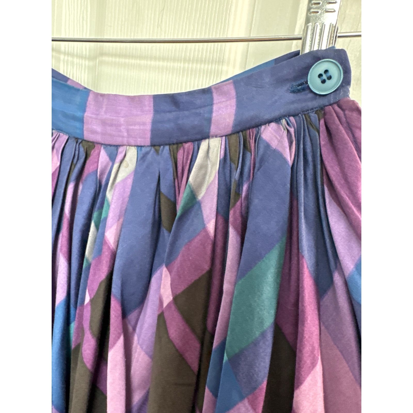 Vintage Vtg 50's circle plaid skirt Modern Jr by Gale & Gale TABIT Size 22" - 8 Thumbnail