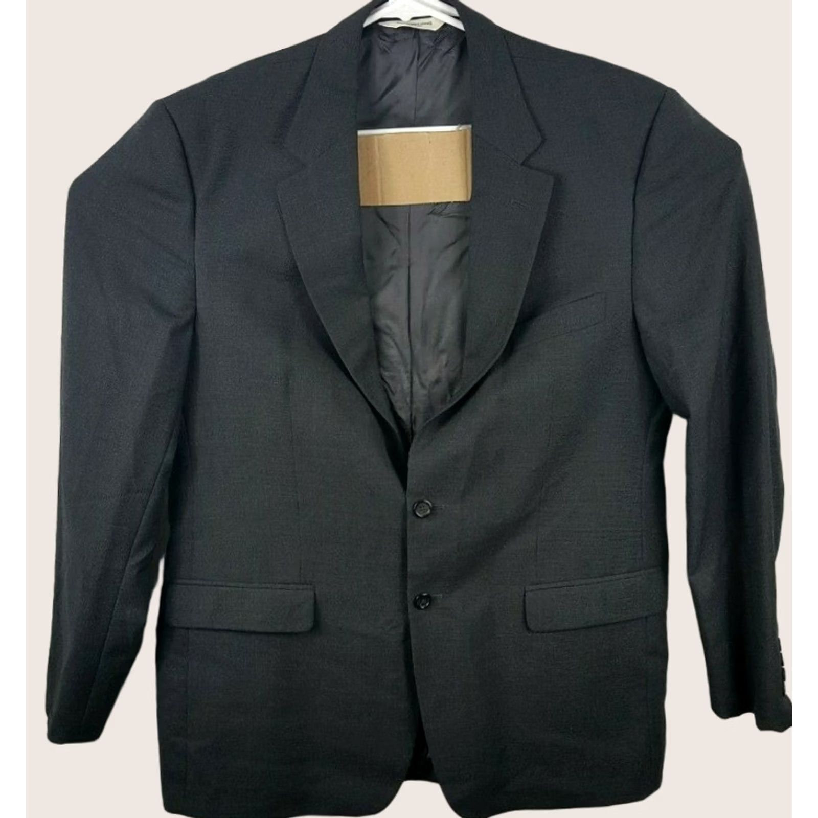 Pronto Uomo Pronto Uomo Sport coat charcoal 44L Italy 2 Button stretch Lessona Super 100s Mens Size US S / EU 44-46 / 1 - 1 Thumbnail