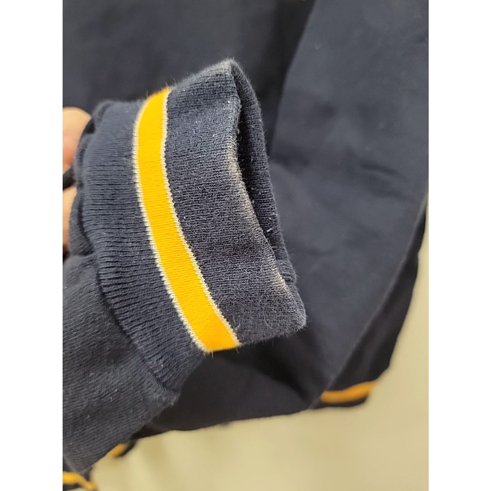Vintage VINTAGE Team Edition Apparel Sweatshirt Mens L Blue University Of Michigan Logo Crew Neck Pullover Knit Cotton Blend Size US L / EU 52-54 / 3 - 6 Thumbnail