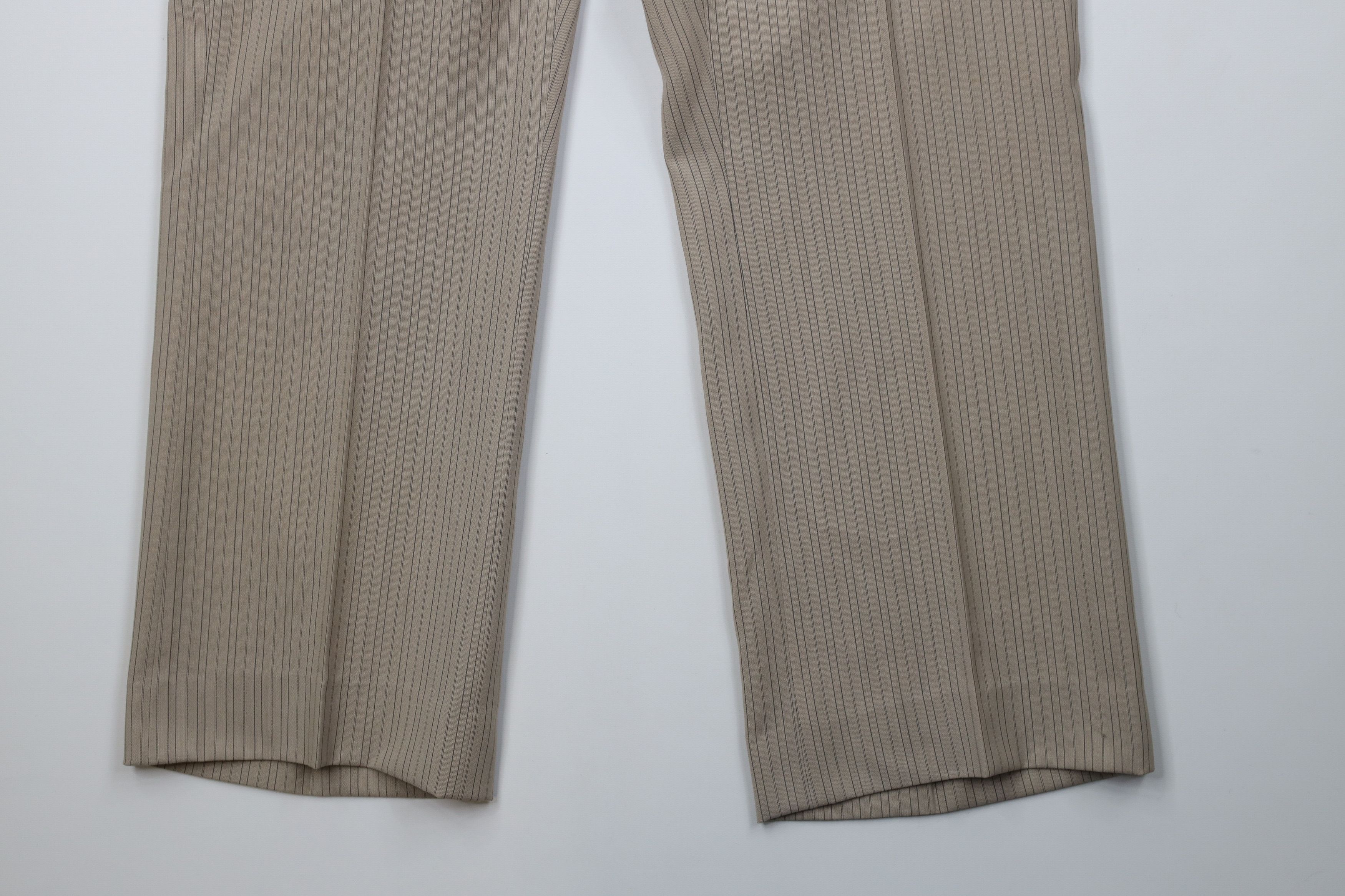 Vintage Vintage 60s 70s Rockabilly Pinstriped Wide Leg Chino Pants Size US 34 / EU 50 - 4 Thumbnail