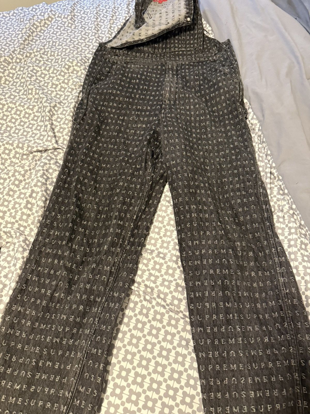 Supreme Supreme Jacquard Logos Denim Overalls Black Size US S / EU 44-46 / 1 - 2 Thumbnail