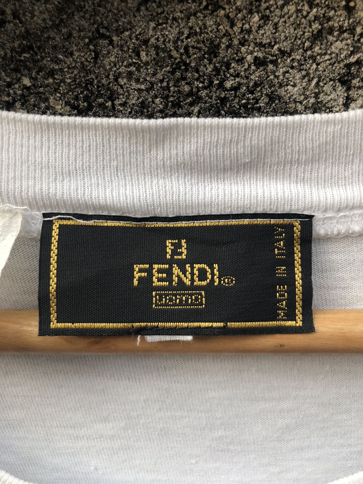 Fendi × Vintage Vintage 90s Fendi Uomo Big Logo Tshirt Size US L / EU 52-54 / 3 - 4 Thumbnail
