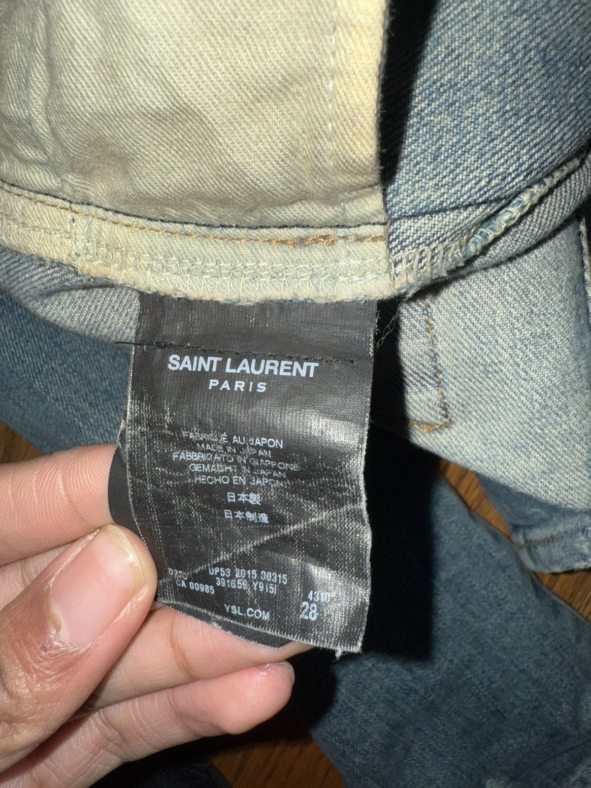 Hedi Slimane × Saint Laurent Paris × Yves Saint Laurent Saint Laurent Paris Destroyed Crash Denims Size US 28 / EU 44 - 5 Thumbnail
