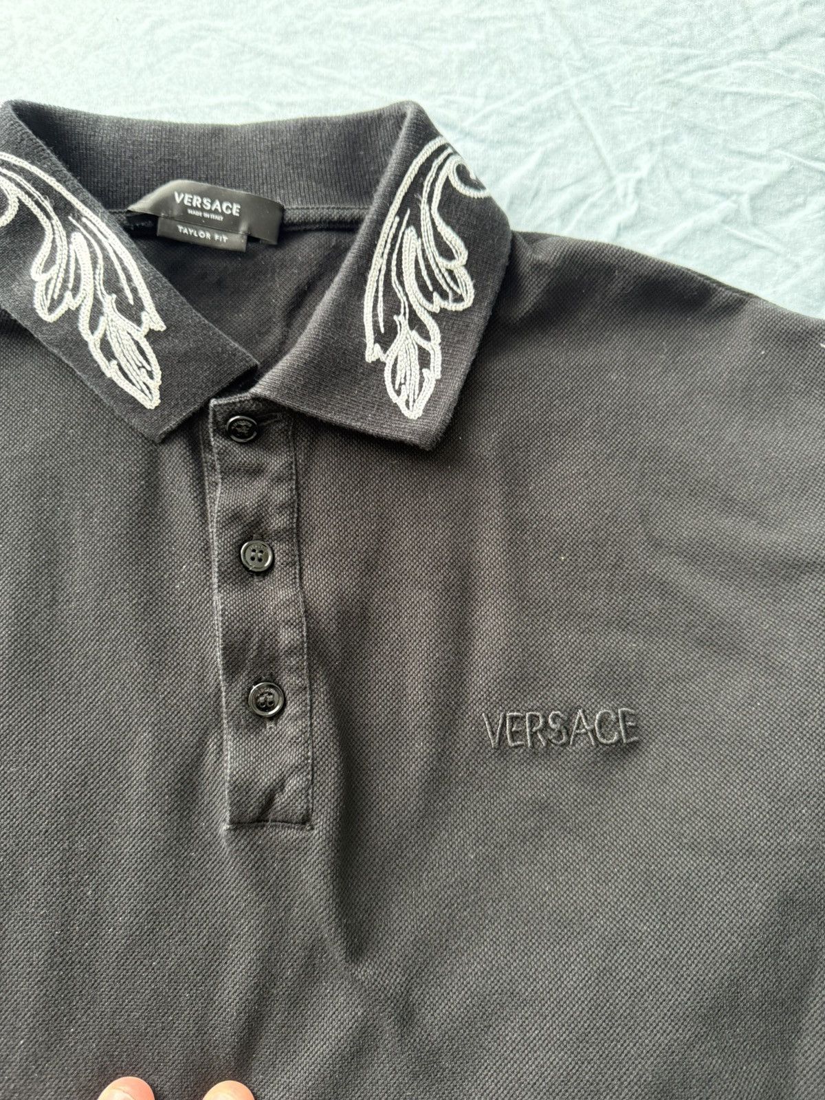 Versace VERSACE COUTURE Polo Shirt Mens Small Black Slim Fit Size US S / EU 44-46 / 1 - 2 Thumbnail