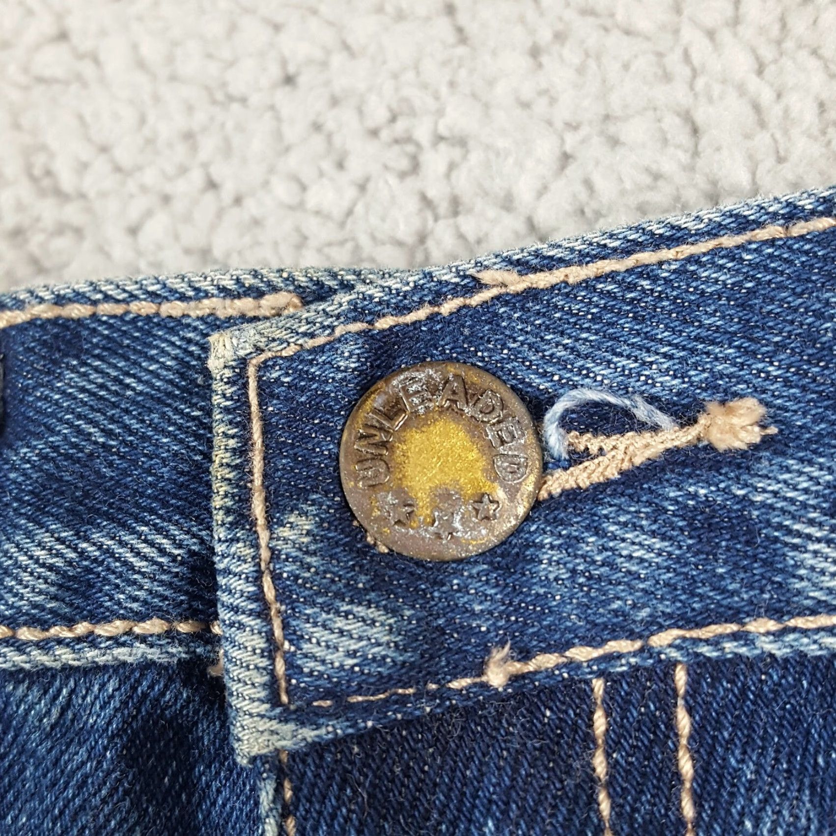 Vintage VINTAGE Unleaded Denim Skirt Western High Waist Short 7 Blue 80s 90s Biker Cowboy Women's Size 7 Womens Size 28" / US 6 / IT 42 - 4 Thumbnail