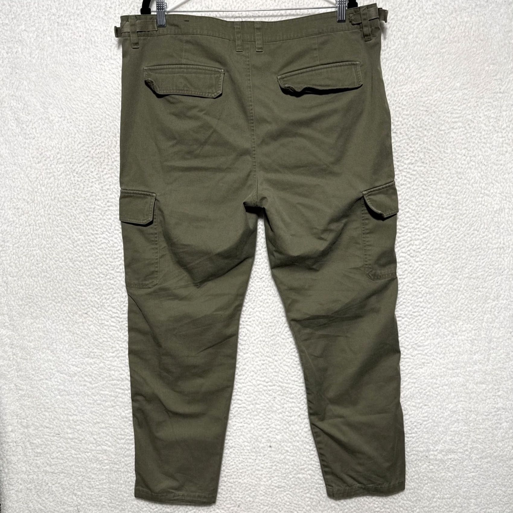 Empyre Empyre Cargo Pants Mens 36x29 Green Adjustable Waist Straight Leg Utility Casual Pants Mens Green Adjustable Waist Straight Leg Cargo Pocket Casual Size US 36 / EU 52 - 3 Thumbnail