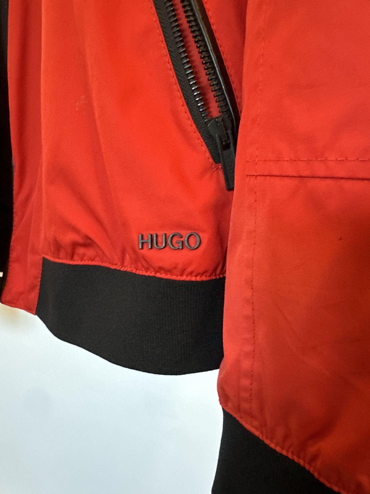 Hugo Boss × Vintage Hugo Boss Bervi Bomber Moto Red Men's